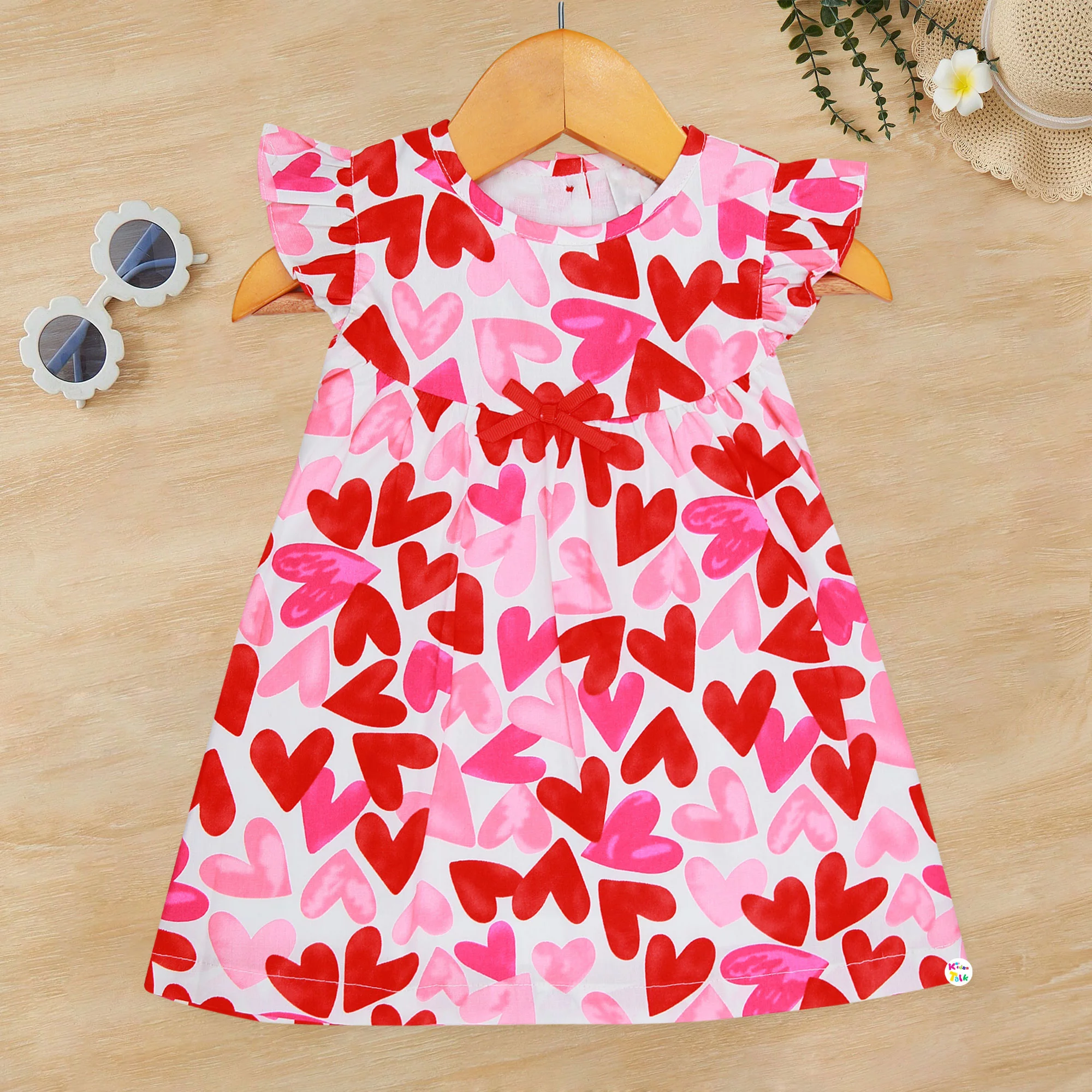 Pink (Base) Half Sleeve Printed Cotton Frock, Size: M at Rs 250/piece in  Mumbai