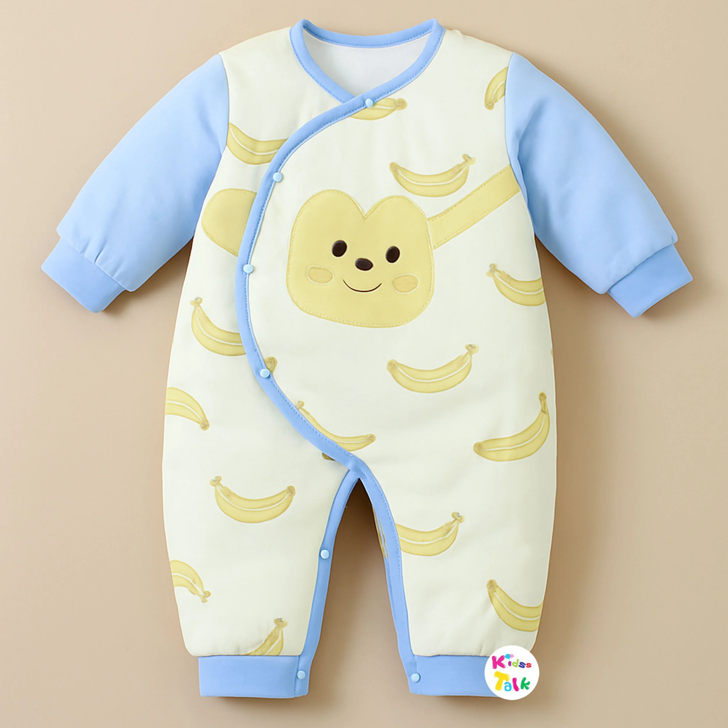 Polyfill Full Sleeve Romper - Ice Blue