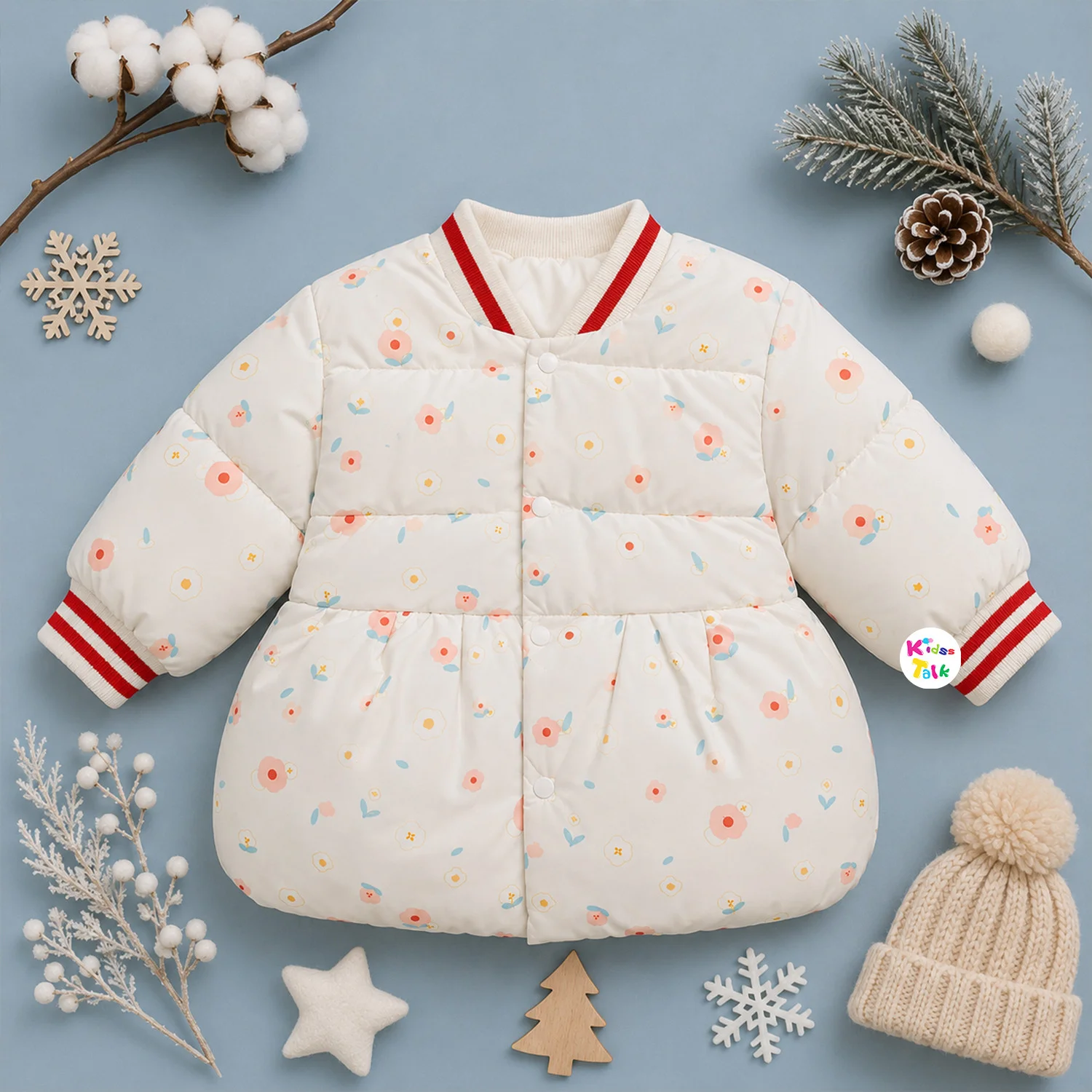 Polyfill Full Sleeve Cute Jacket - Cream