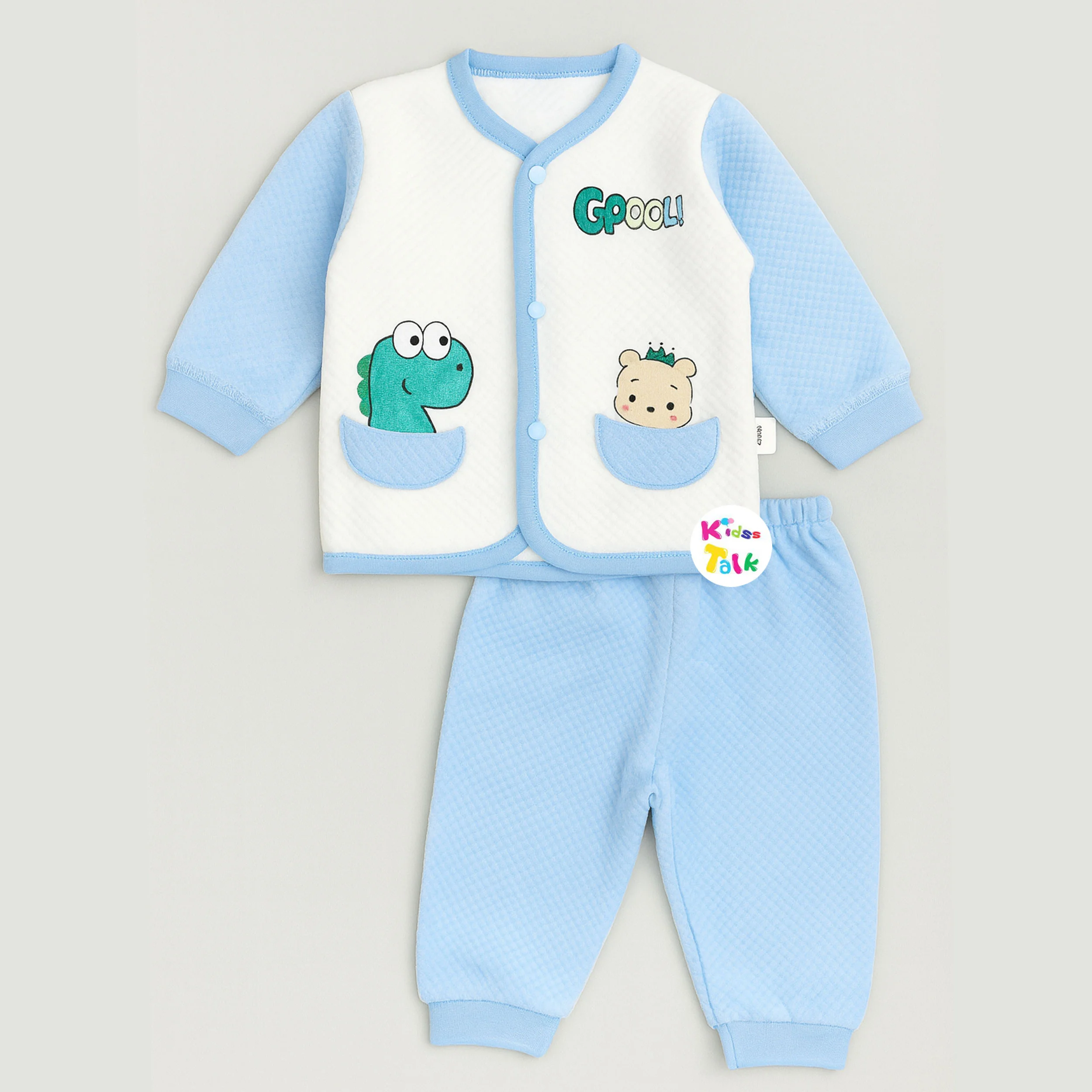 Polyfill Full Sleeve 5 Pcs Windcheater Set - Ice Blue