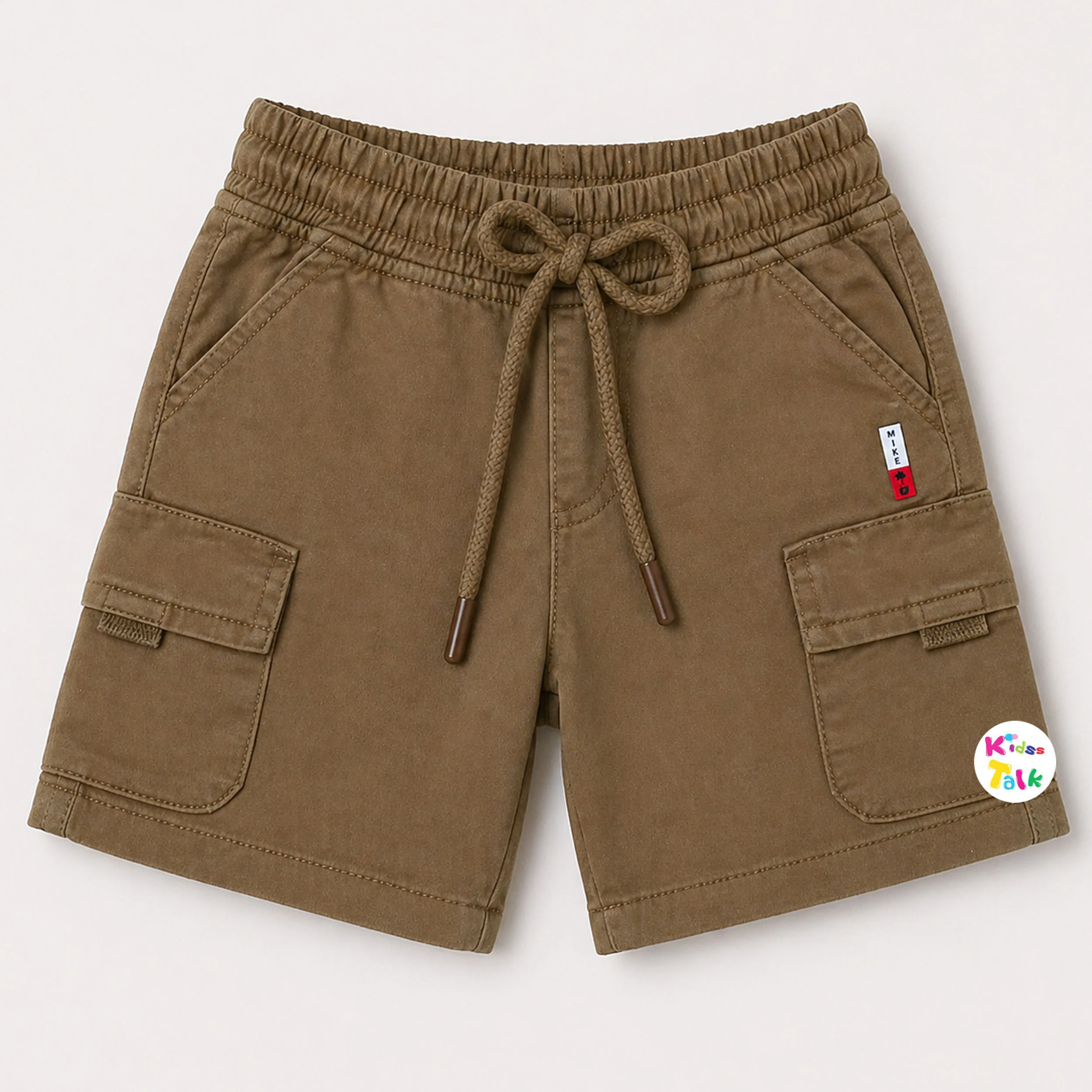 Soft Cotton Regular Fit Cargo Half Pant - Brown