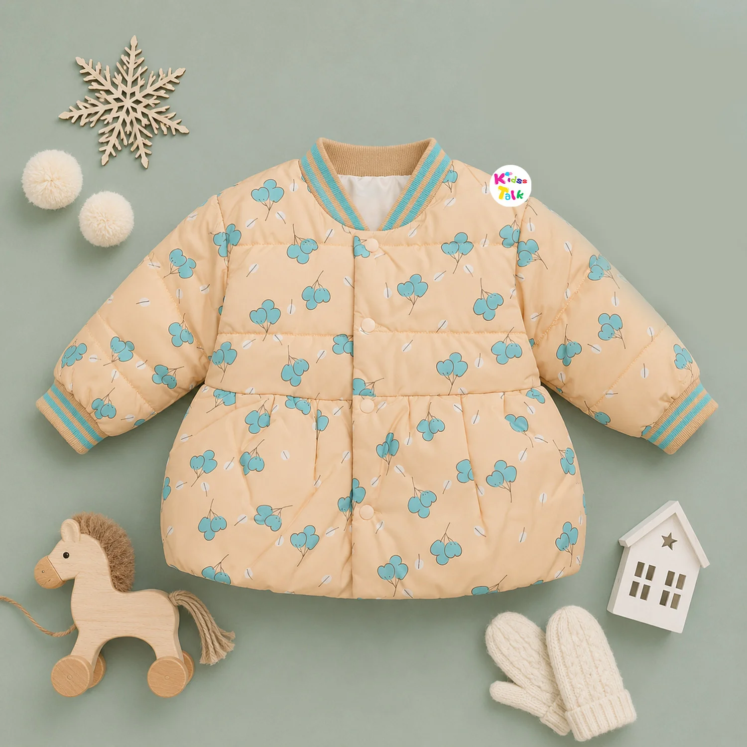Polyfill Full Sleeve Cute Jacket - Yellow