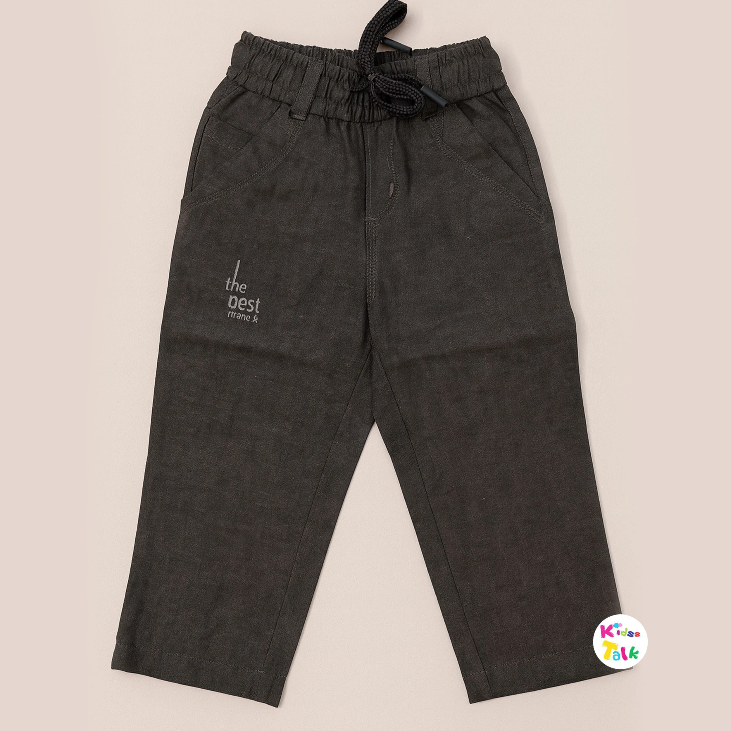 Soft Cotton Full Length Pant - Dark Grey