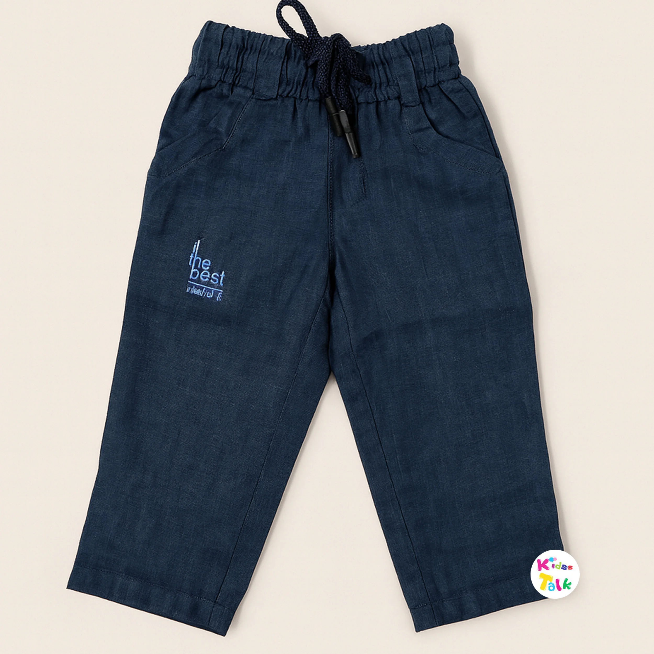 Soft Cotton Full Length Pant - Navy Blue