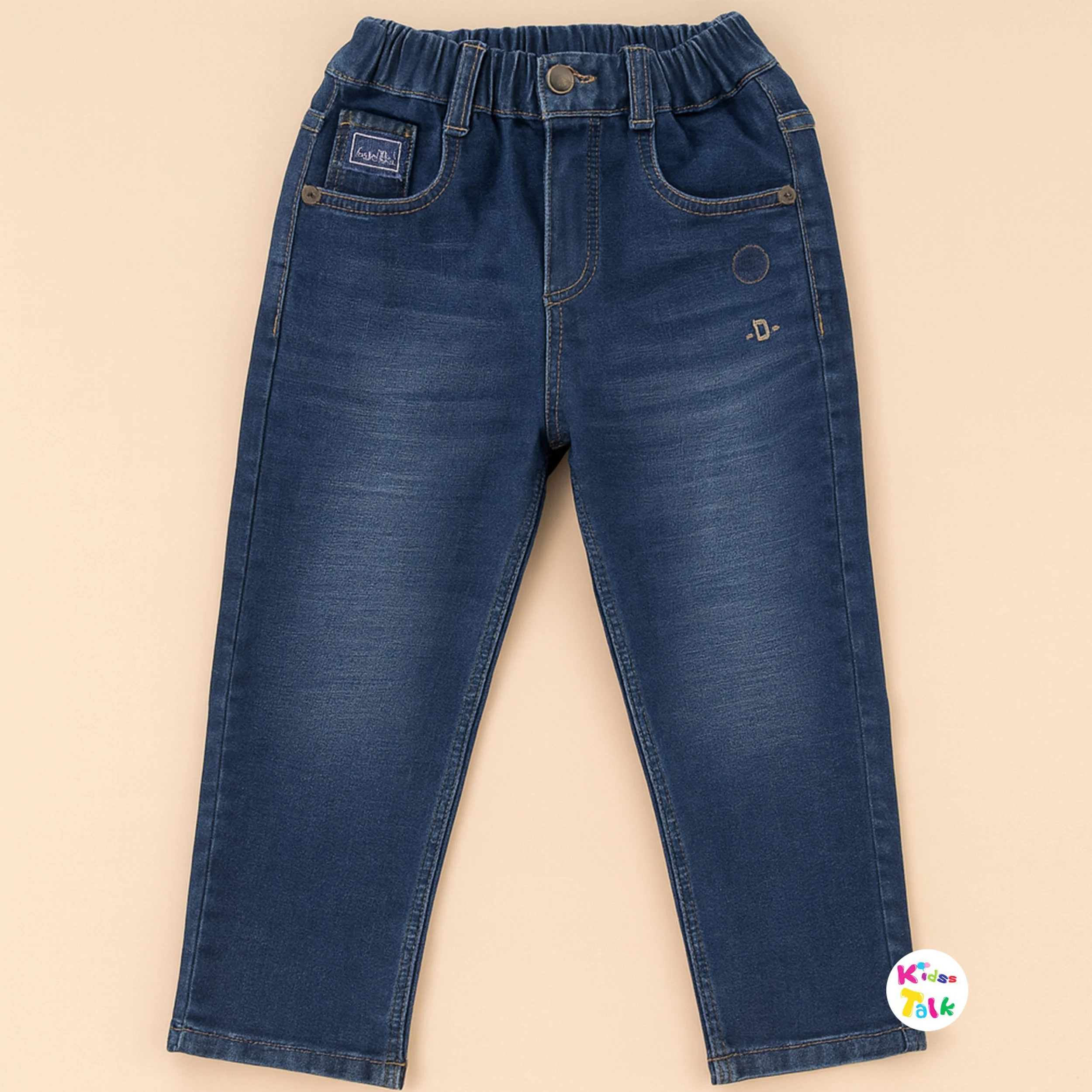 Denim Regular Fit Full Length Pant - Denim Blue