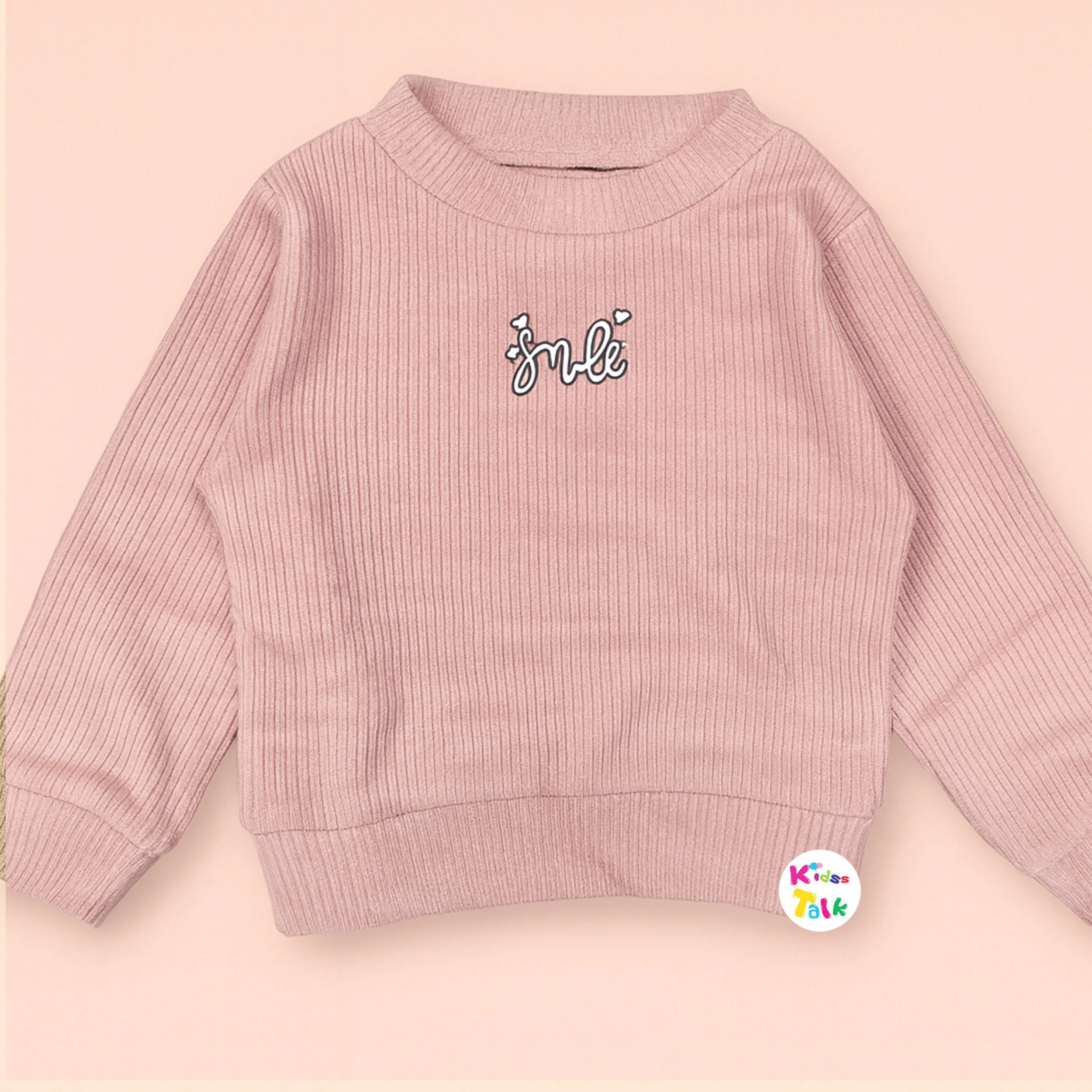 Stylish Full Sleeve Patch Work T-shirt - Onion Pink