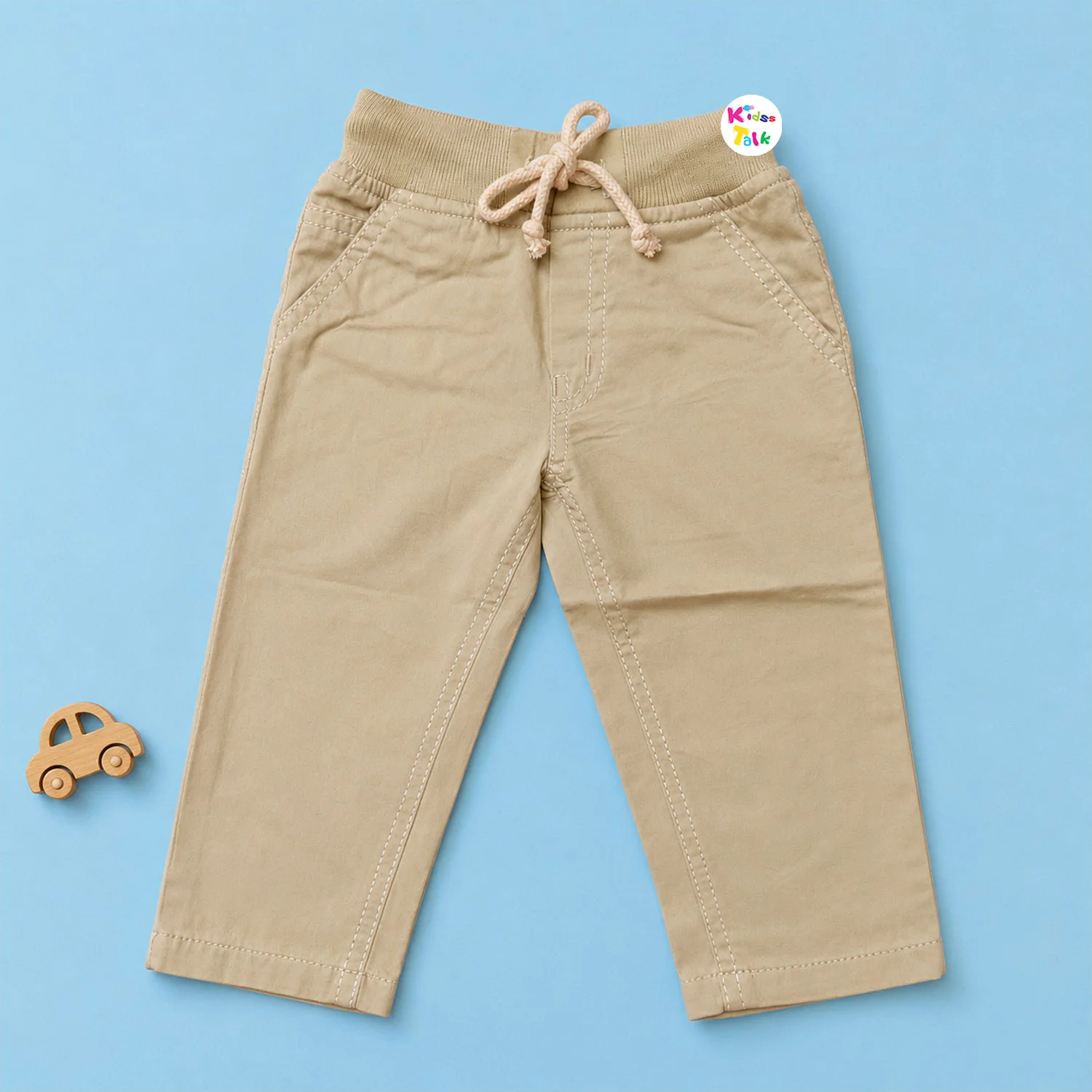 Cotton Full Length Pant - Beige