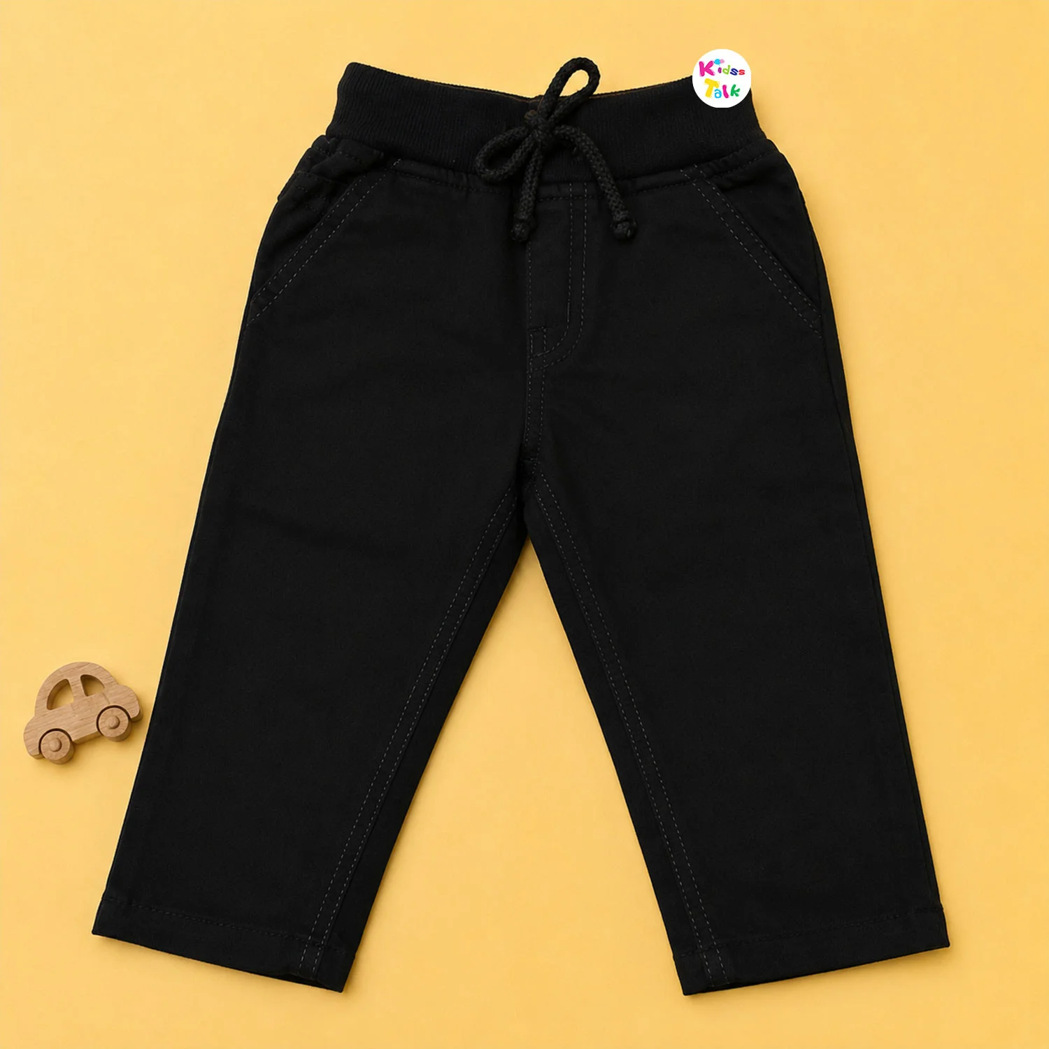 Cotton Full Length Pant - Black