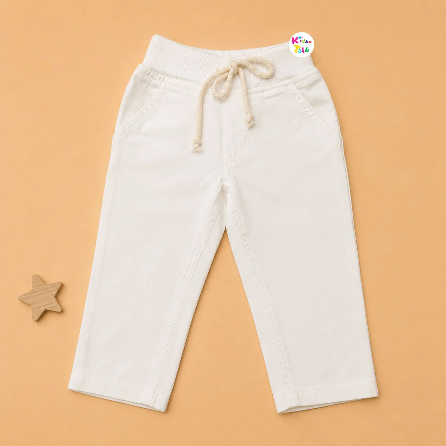 Cotton Full Length Pant - White