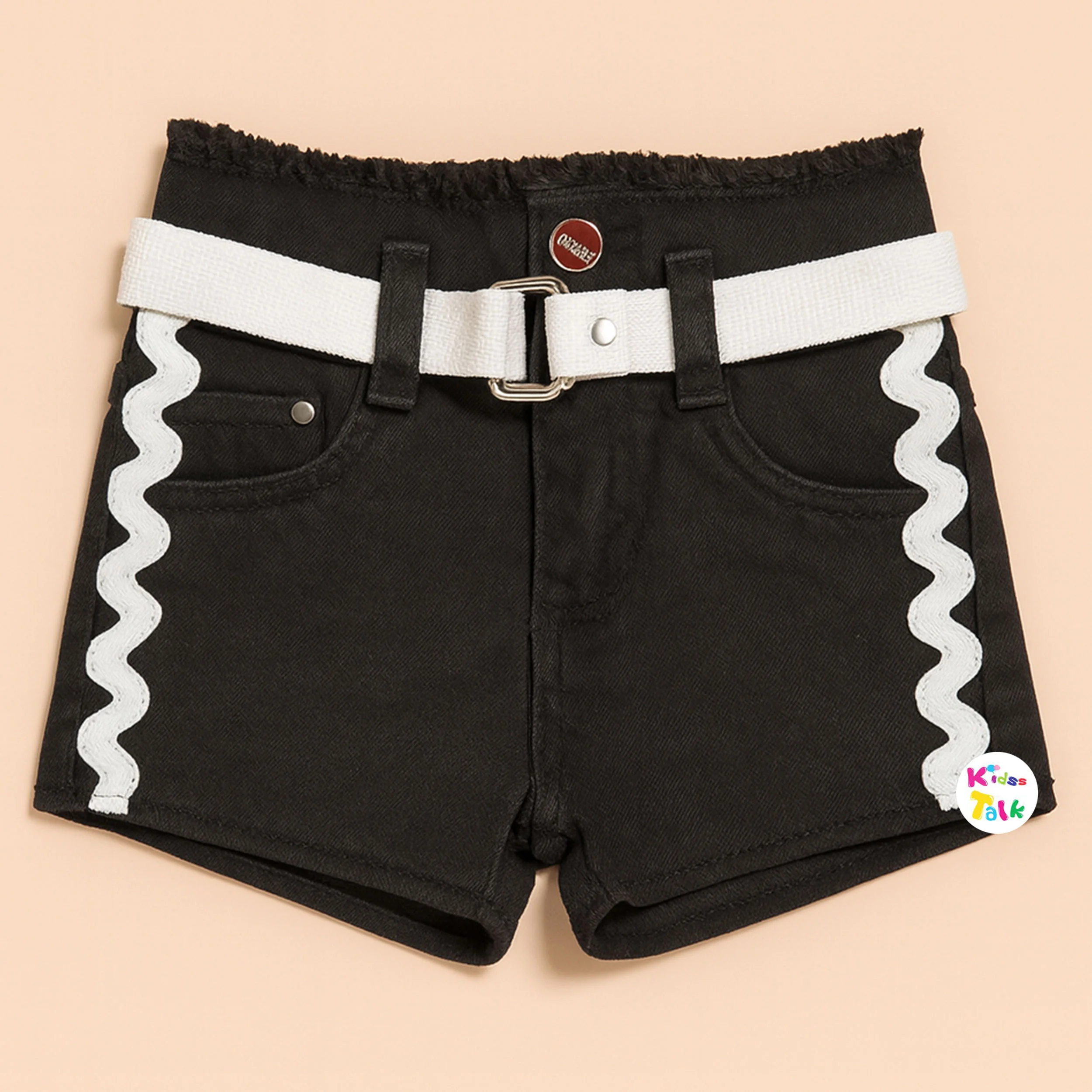 Cute Denim Regular Fit Shorts - Brown