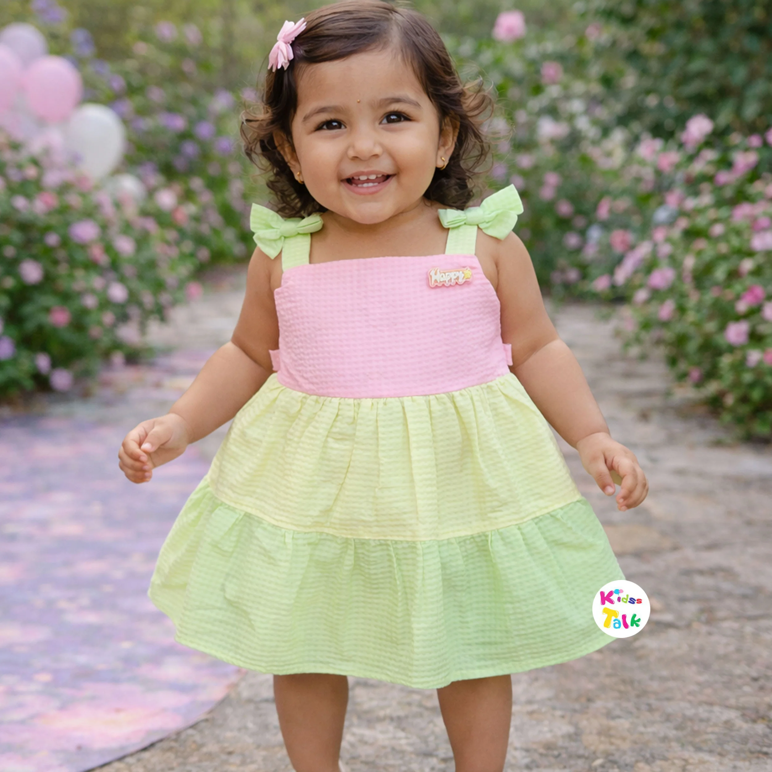 Cute Sleeveless Layer Frock- Mint Green