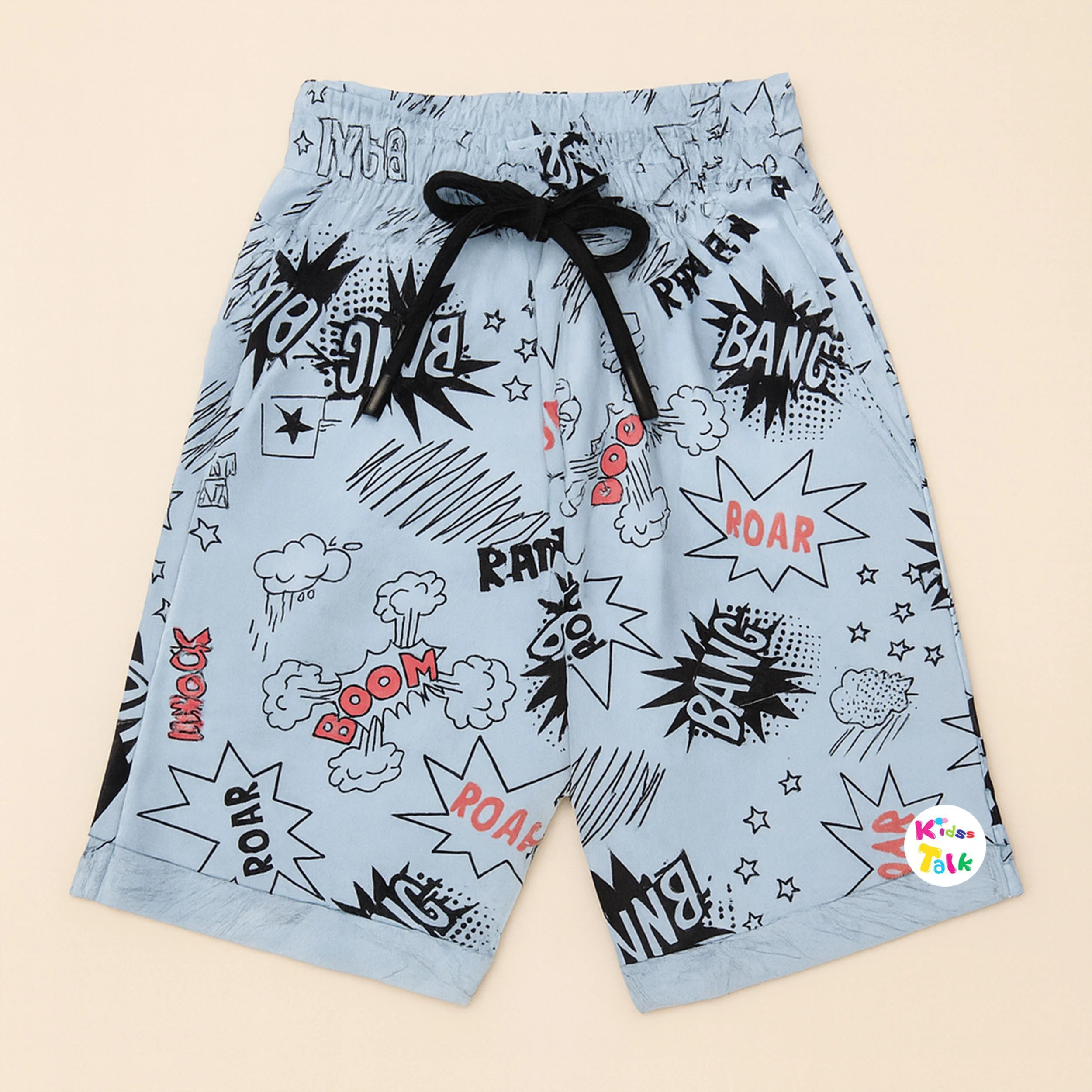 Cotton Regular Fit Printed Half Pant - Blue