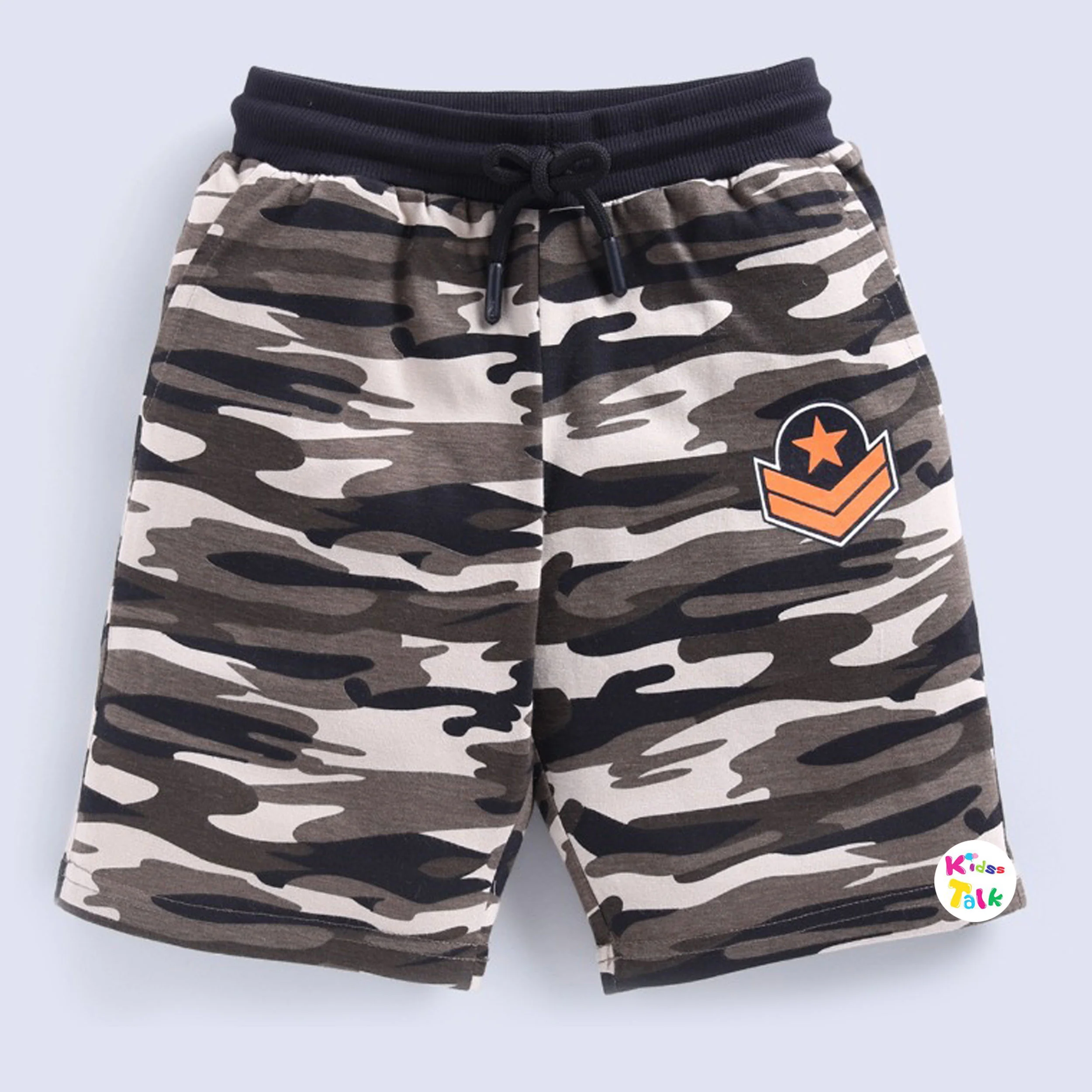 Cotton Knitted Regular Fit Half Pant - Beige