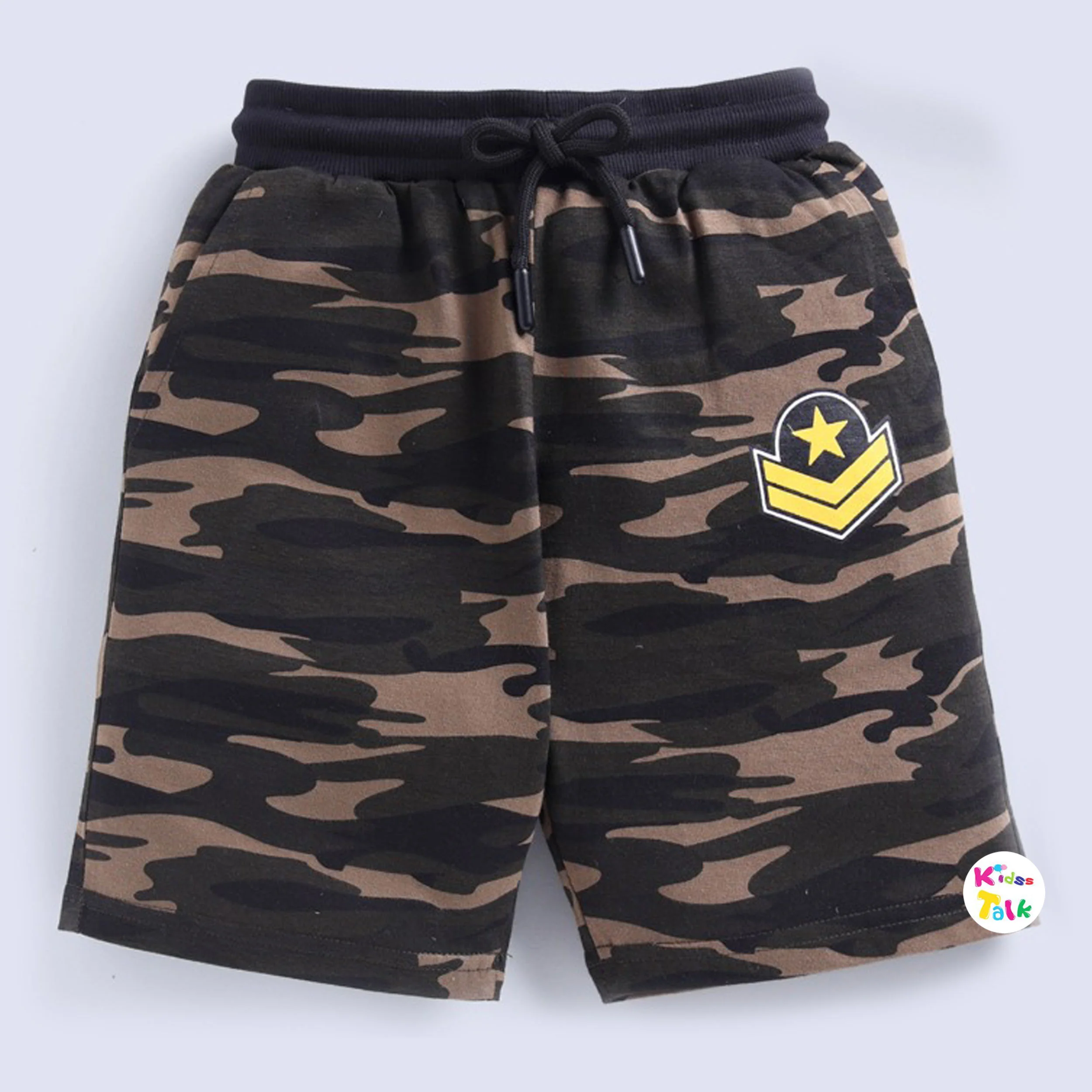 Cotton Knitted Regular Fit Half Pant - Brown