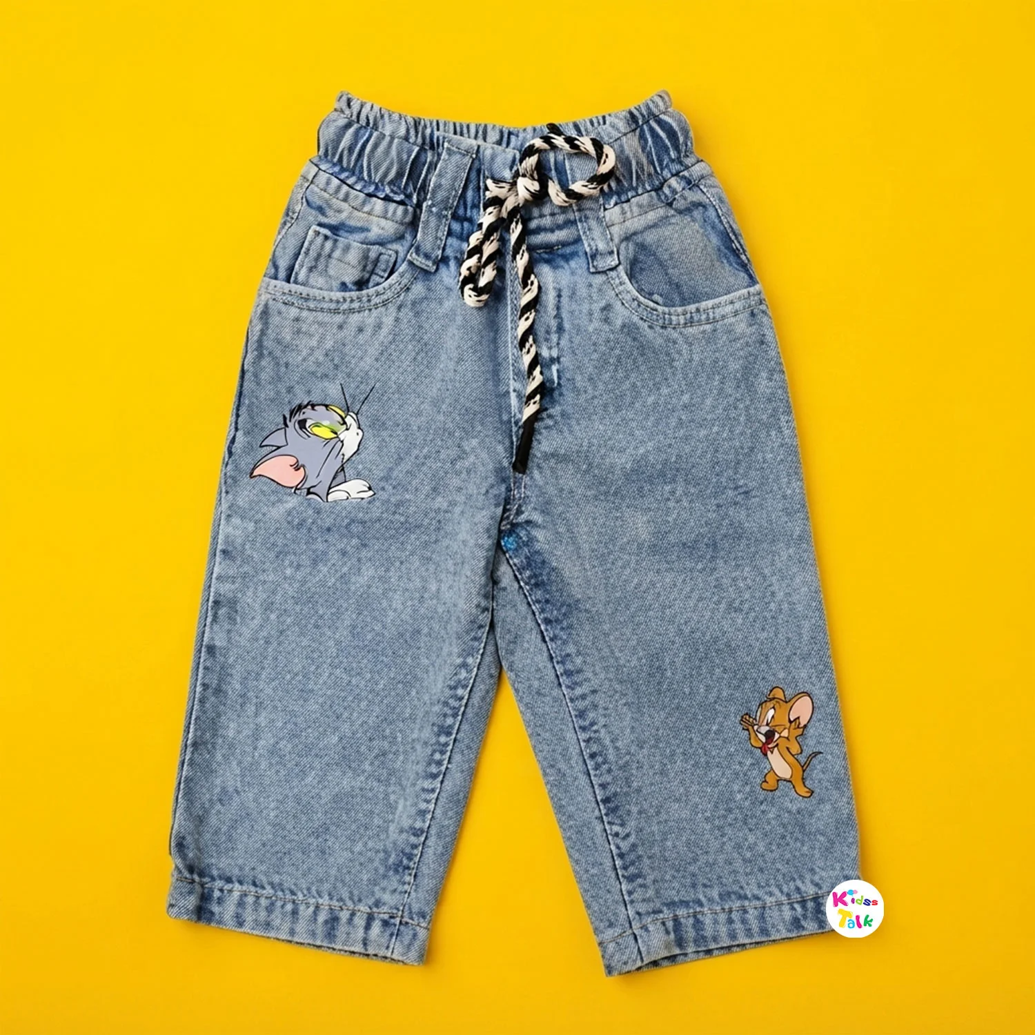 Denim Regular Fit Full Length Pant - Ice Blue