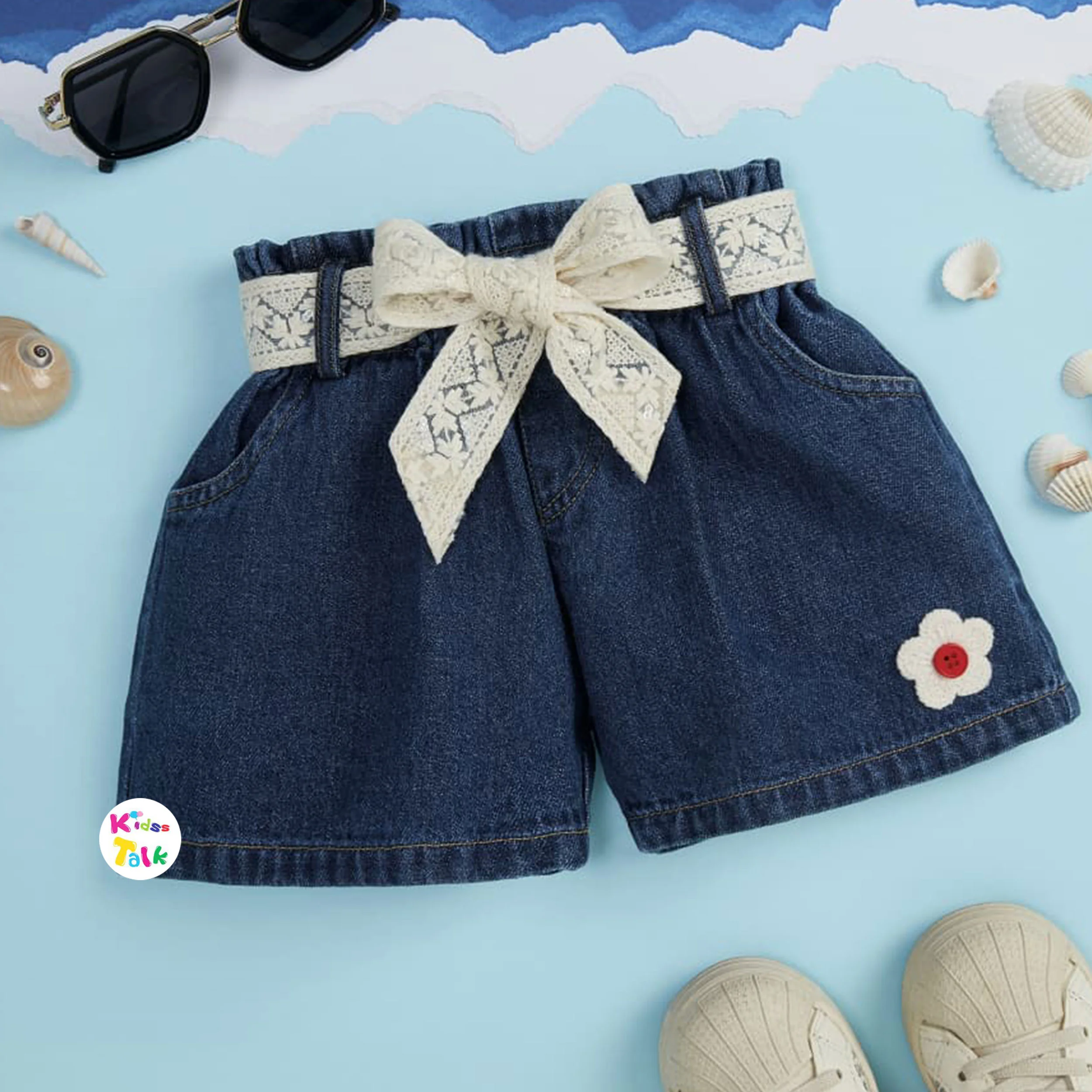 Denim Regular Fit Shorts - Denim Blue