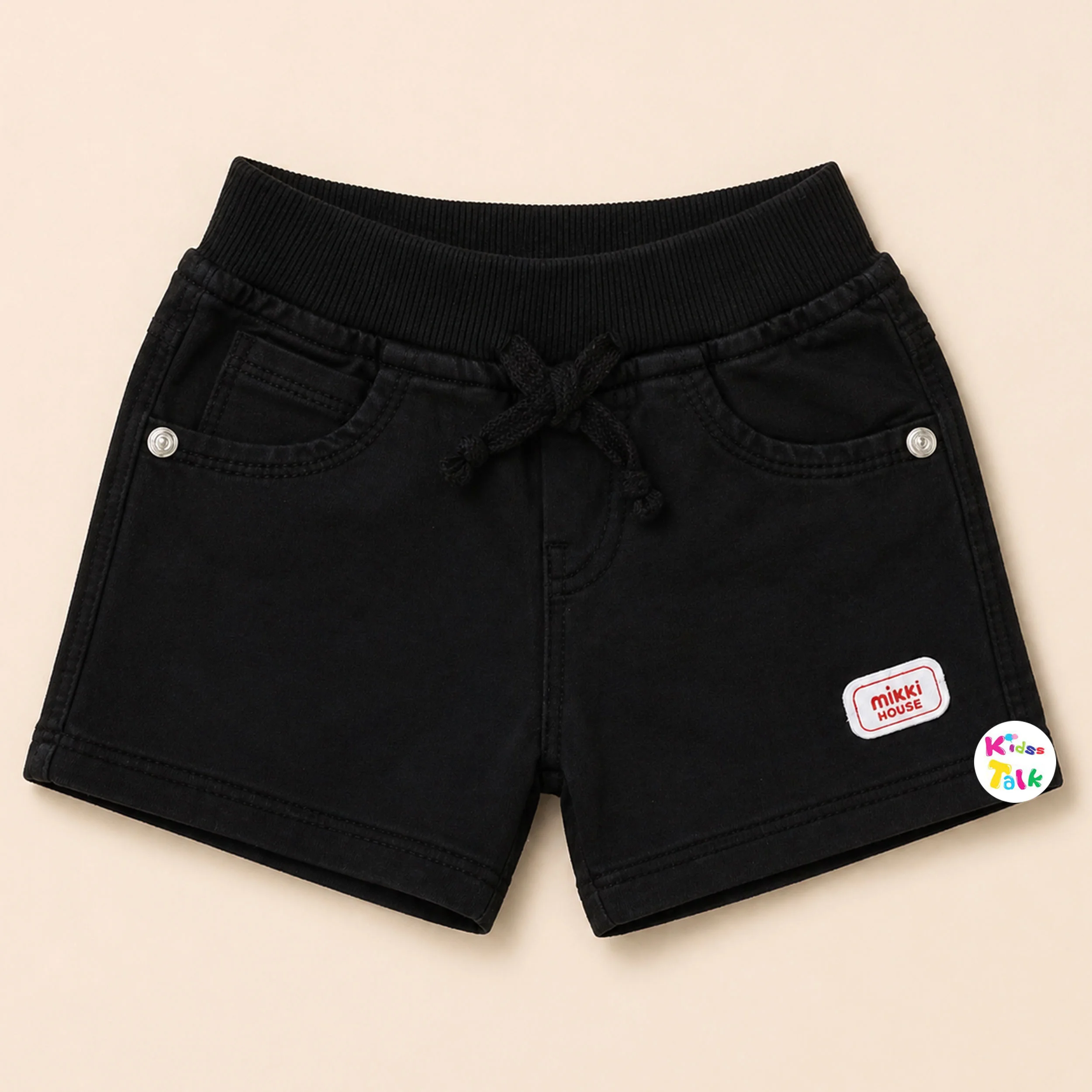 Soft Cotton Regular Fit Half Pant - Black