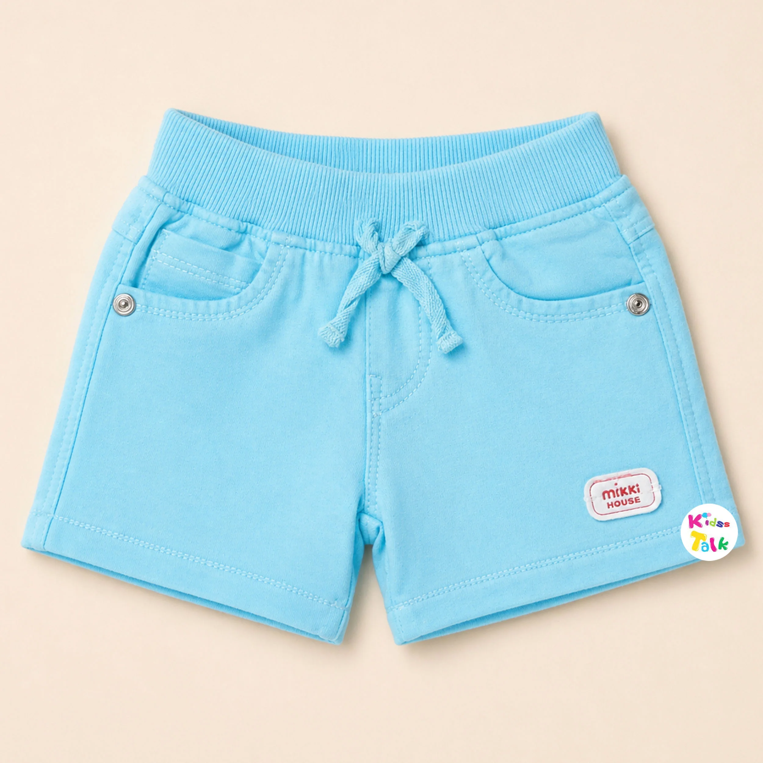 Soft Cotton Regular Fit Half Pant - Ice Blue