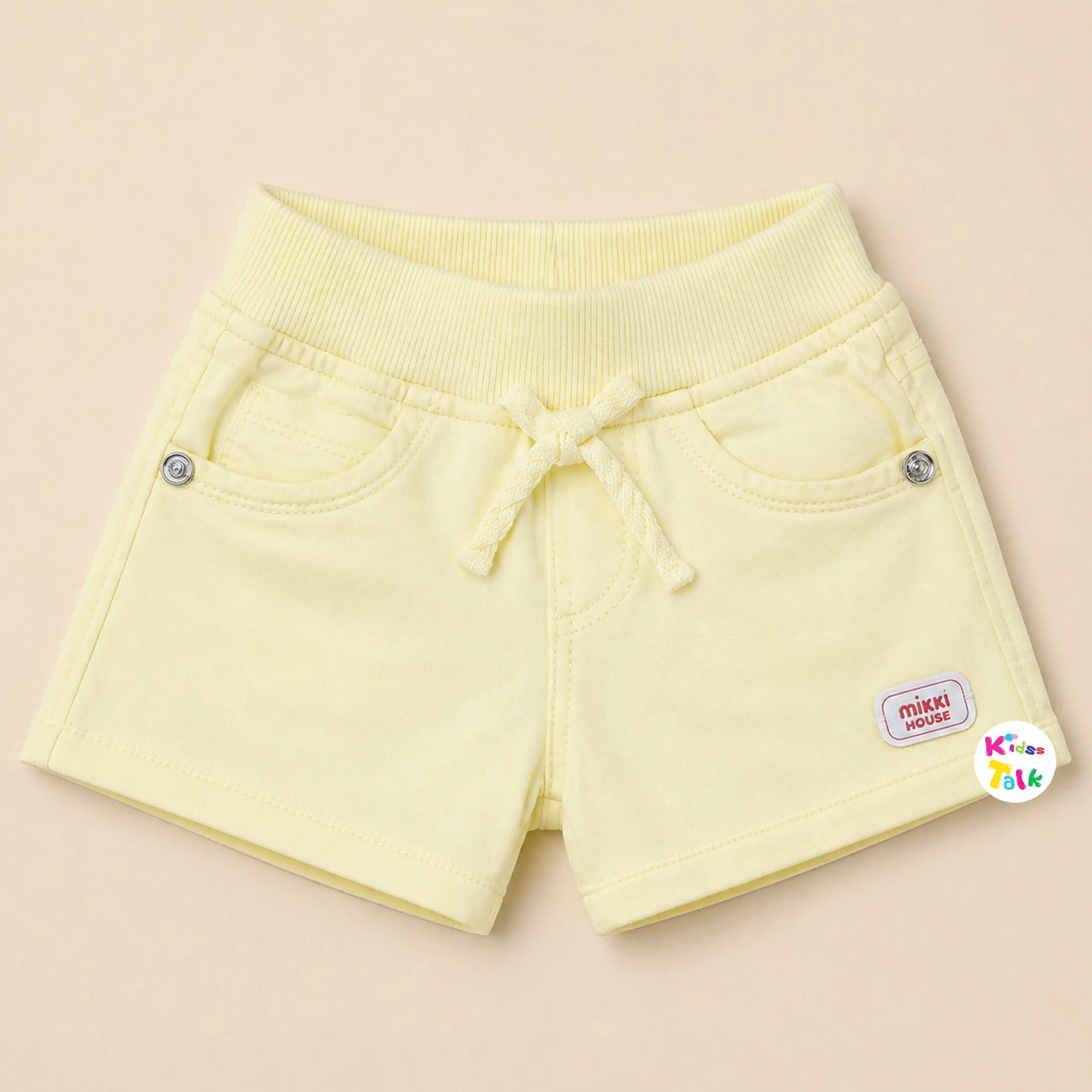 Soft Cotton Regular Fit Half Pant - Lemon Yellow