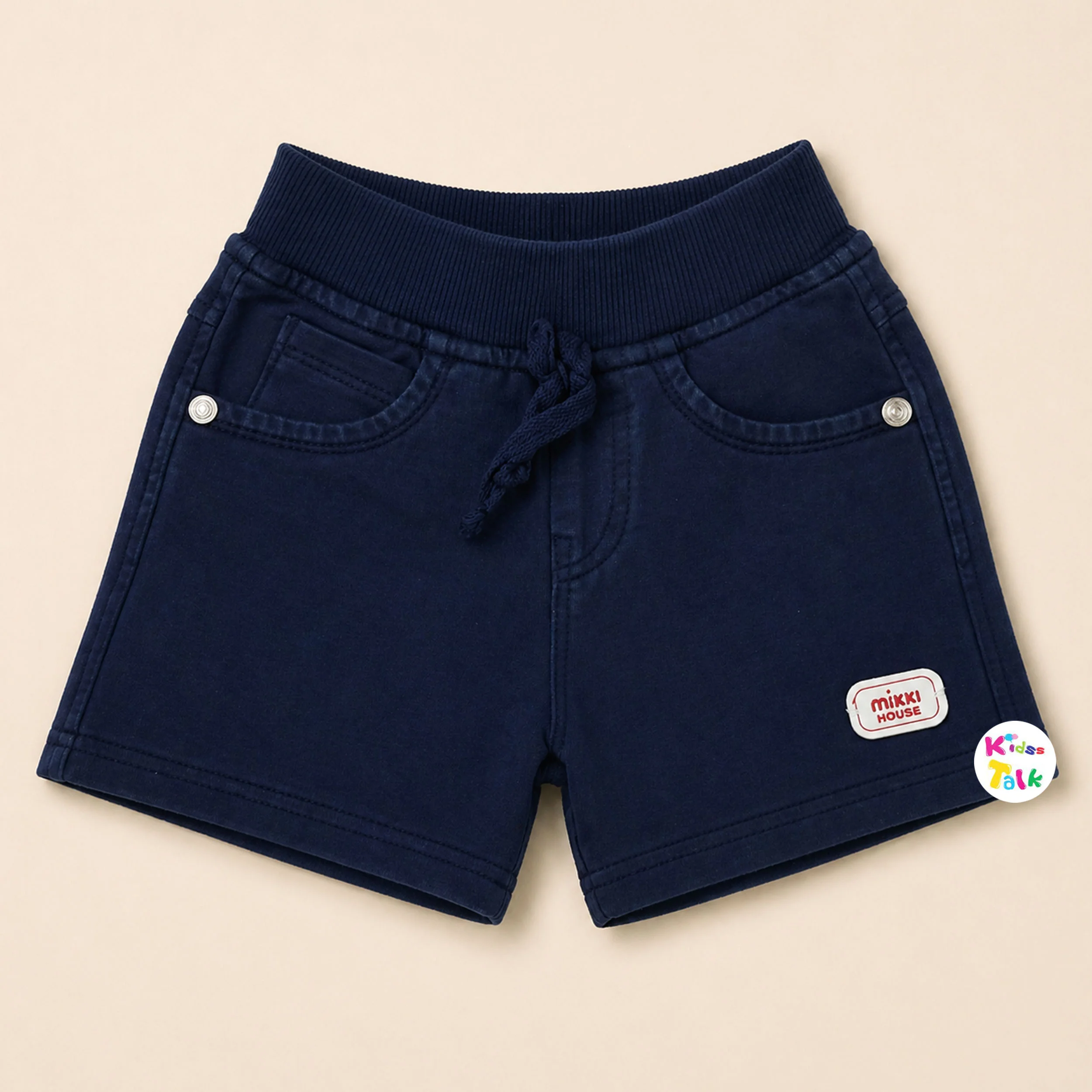 Soft Cotton Regular Fit Half Pant - Navy Blue