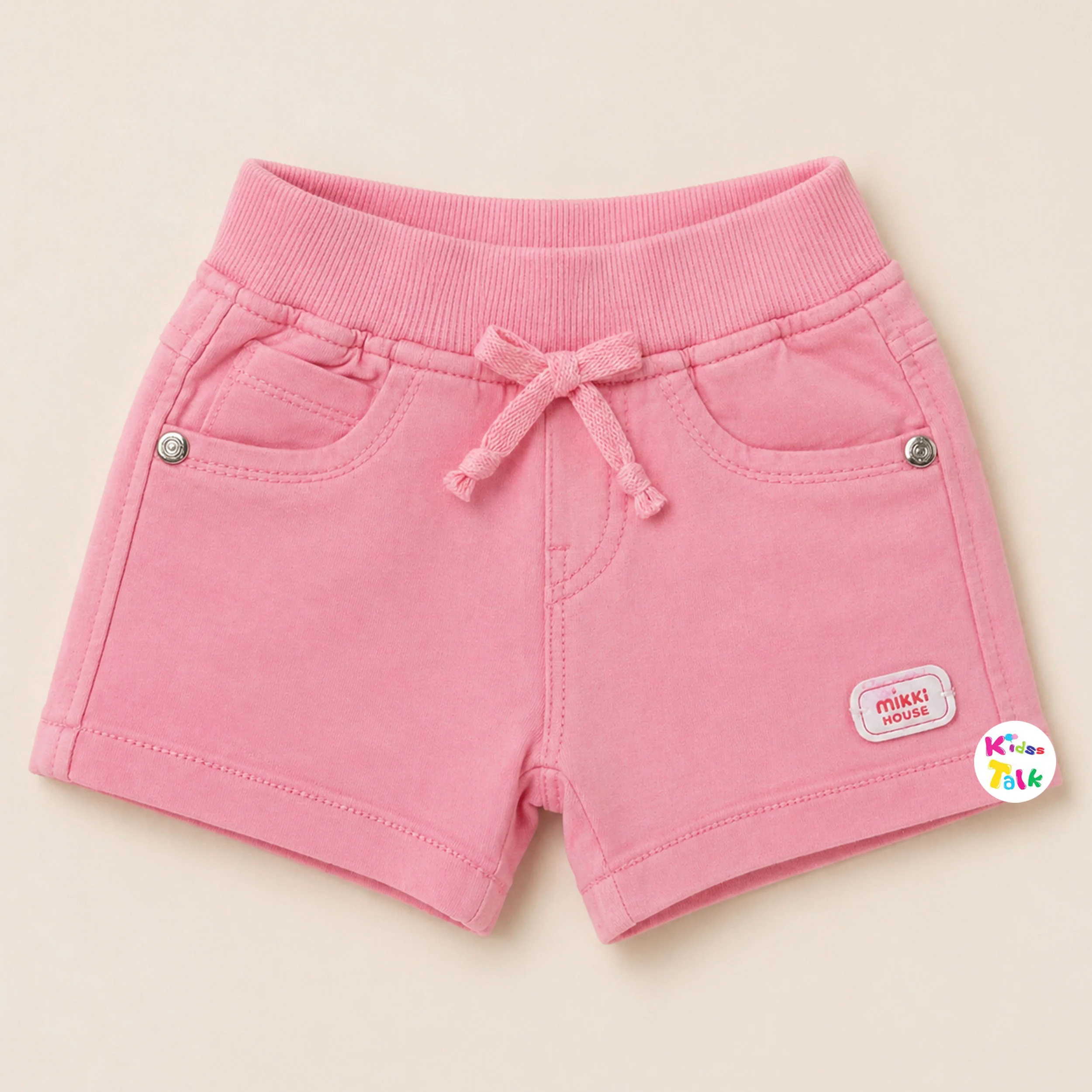 Soft Cotton Regular Fit Half Pant - Peach