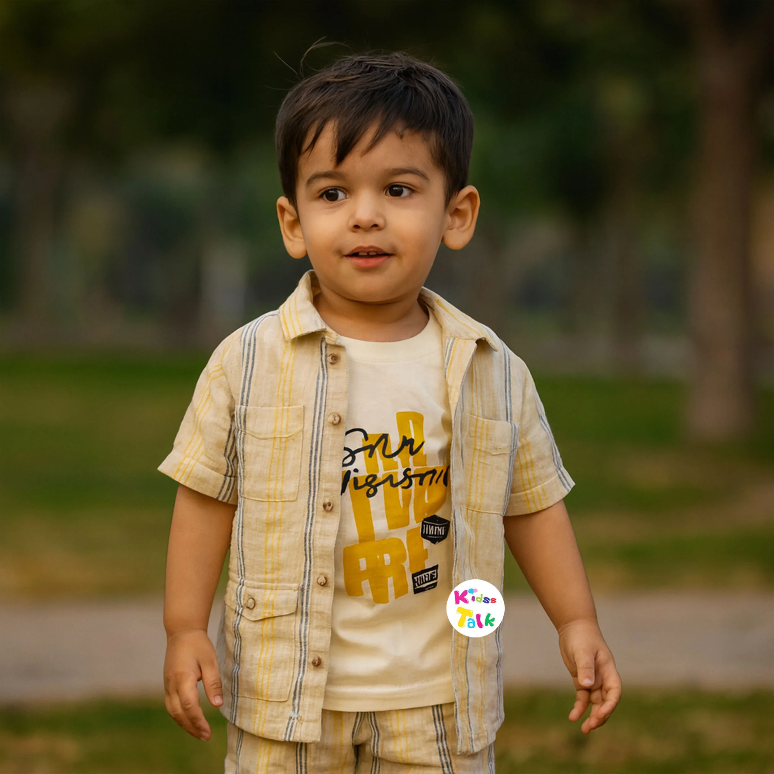 Cotton Half Sleeve Shirt With T-shirt & Half Pant - Mustrad