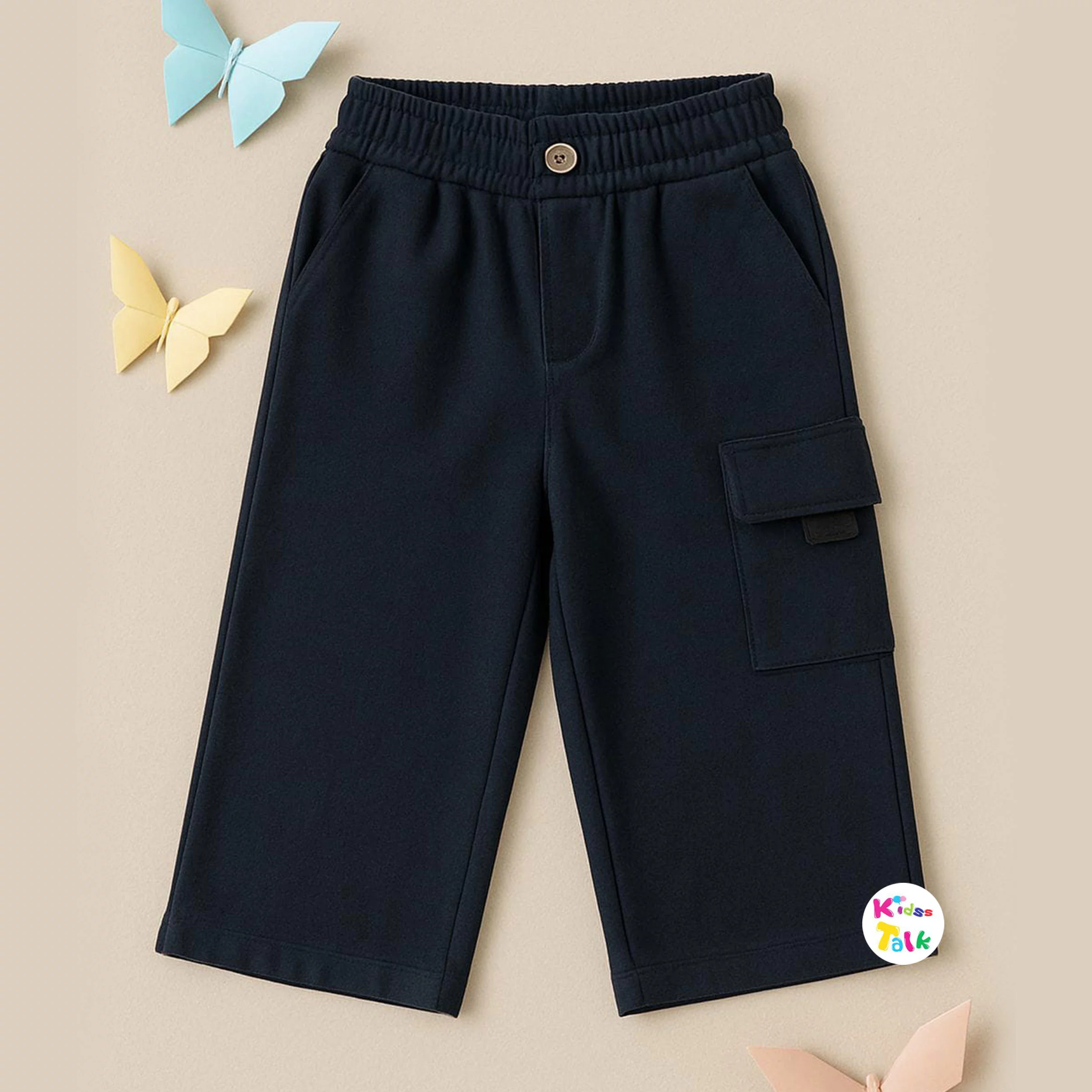 Soft Cotton Knitted Full Length Pant - Black