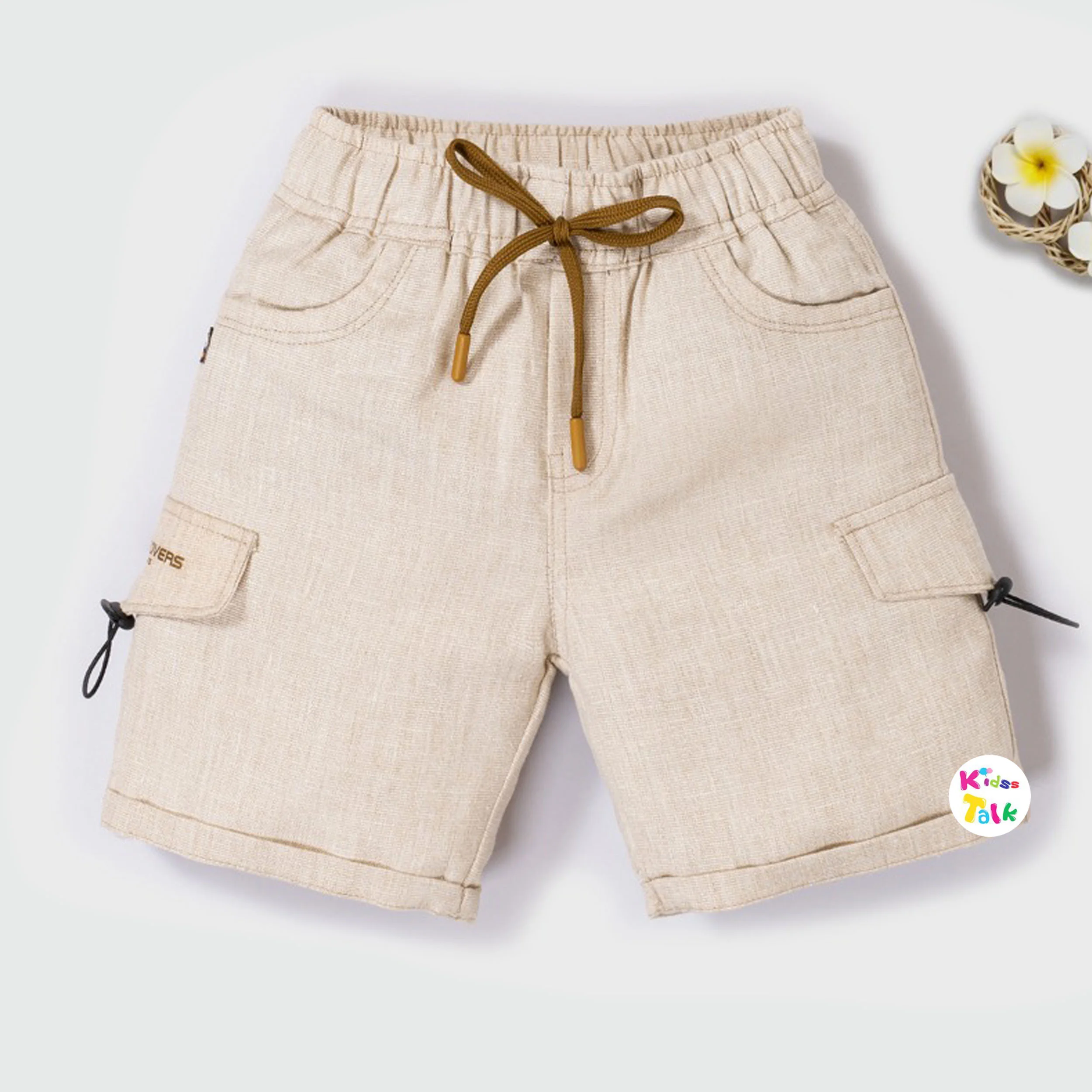 Cotton Regular Fit Bermudas - Beige