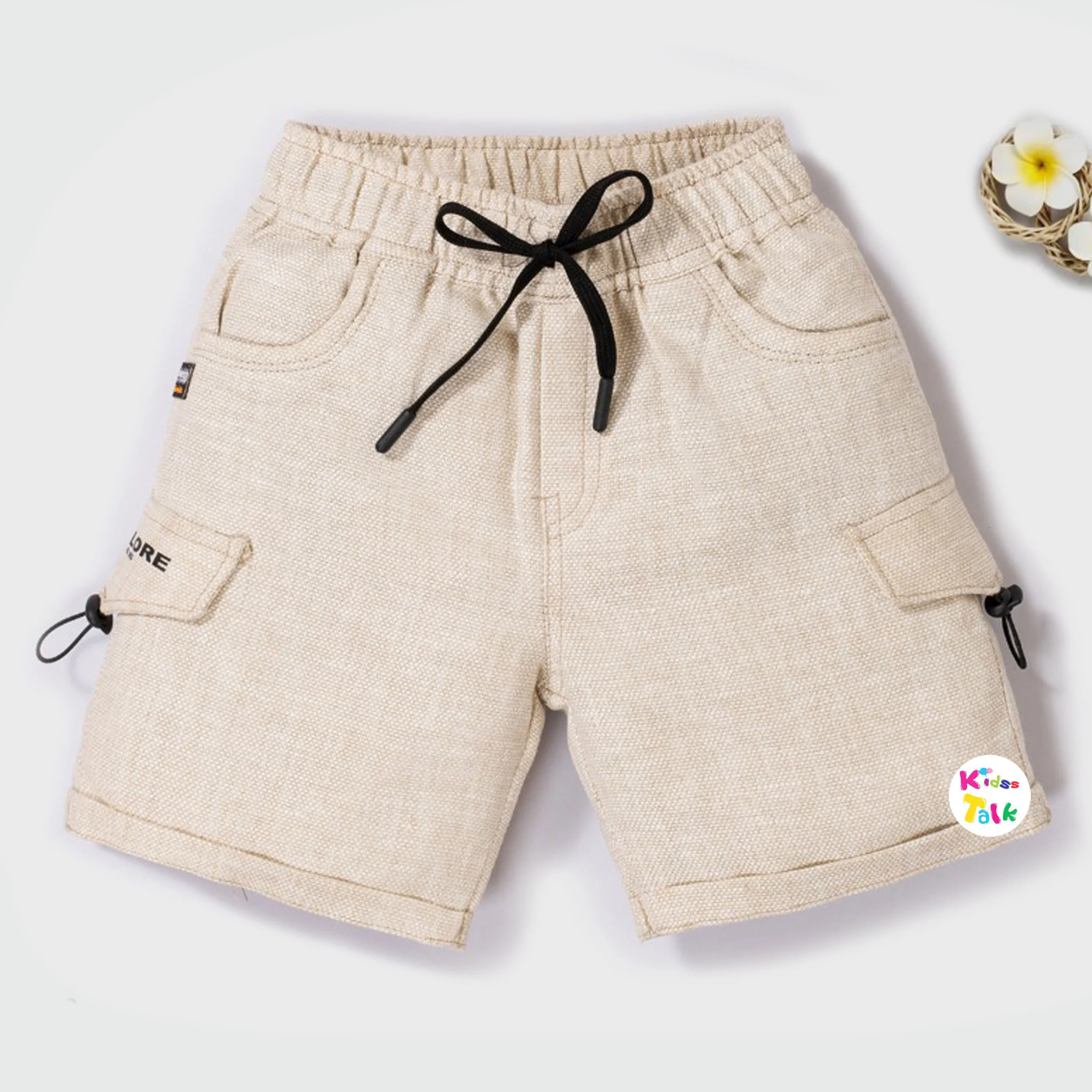 Cotton Regular Fit Bermudas - Cream