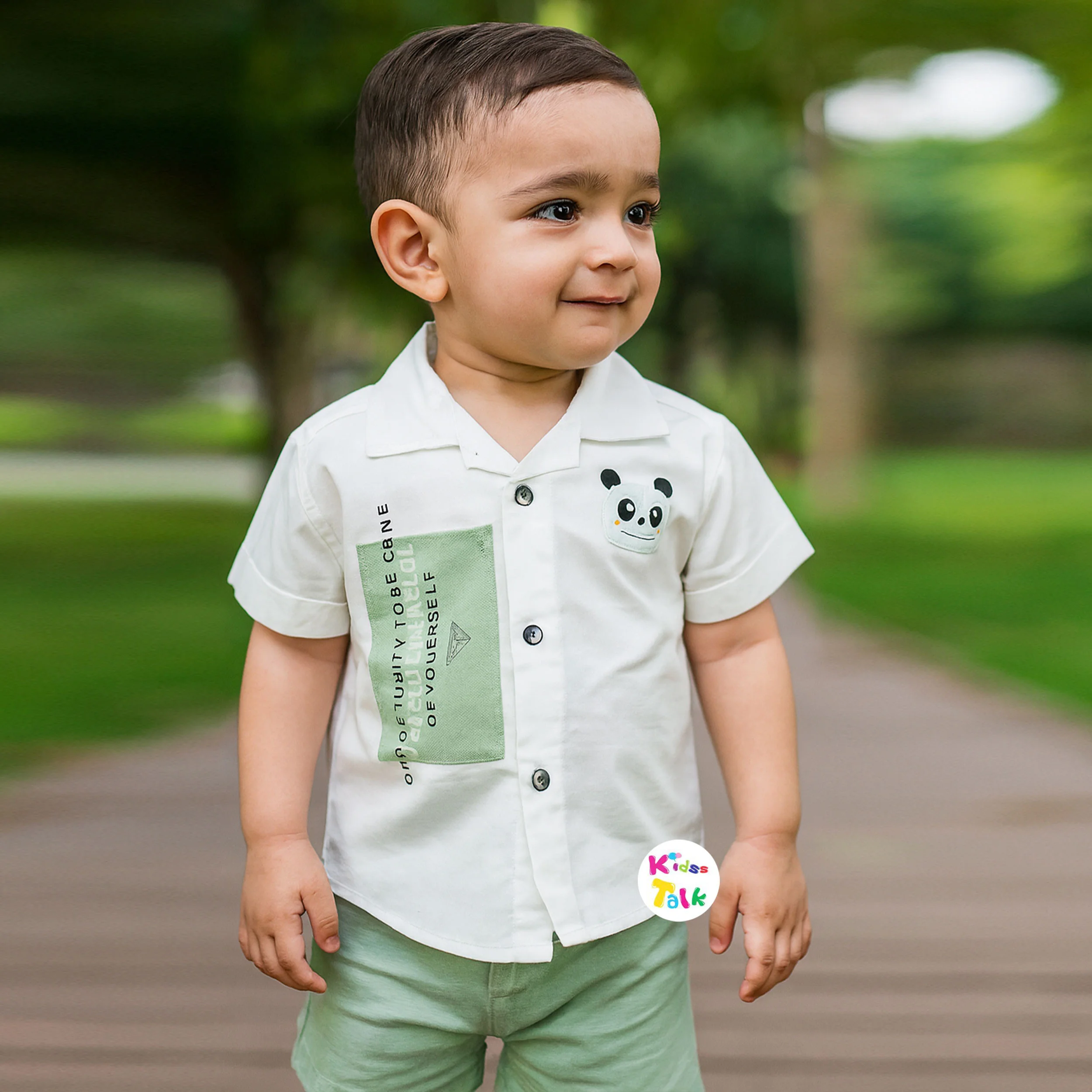 Cotton Half Sleeve Half Pant Set - Olive Green