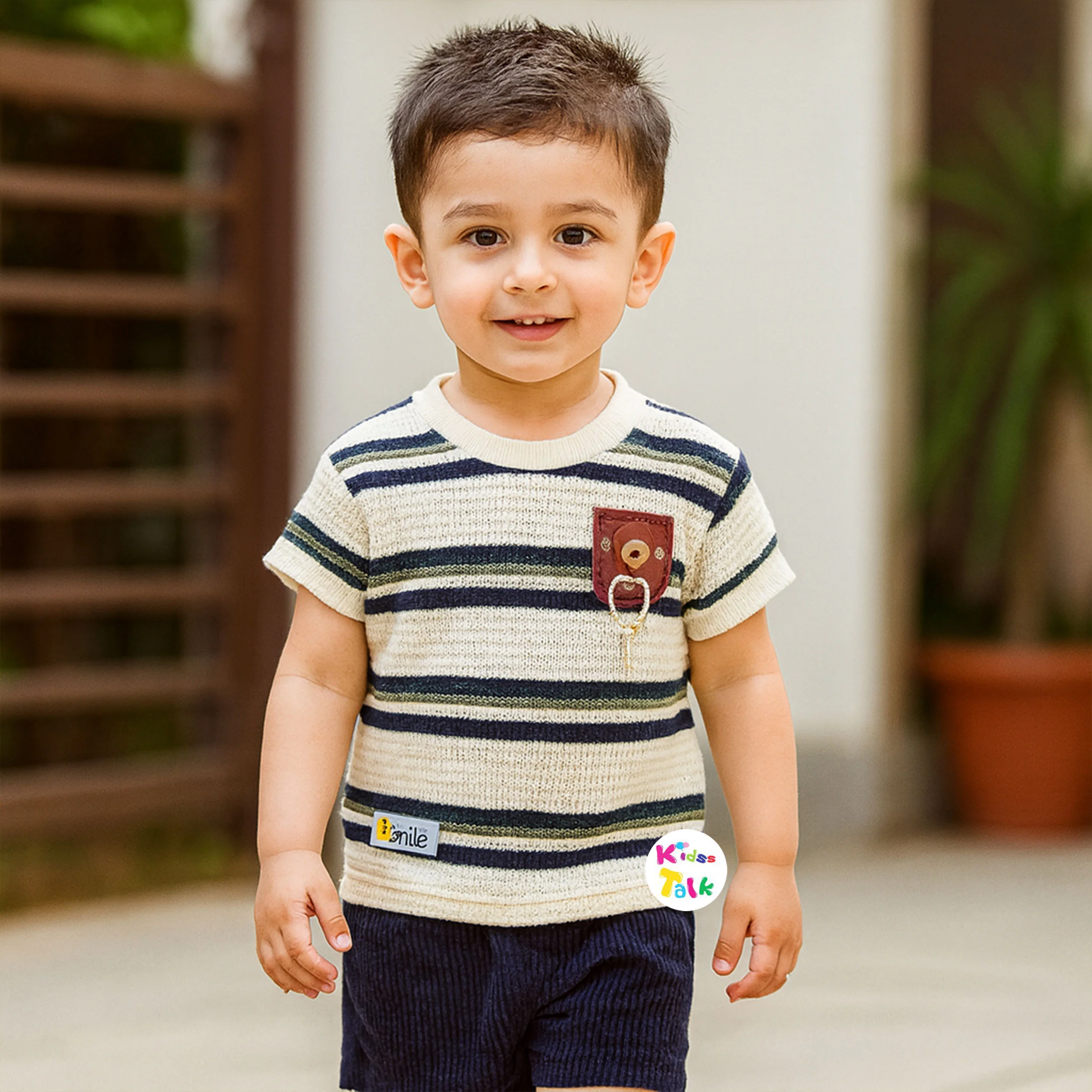 Cotton Knitted Half Sleeve T-shirt & Half Pant - Green