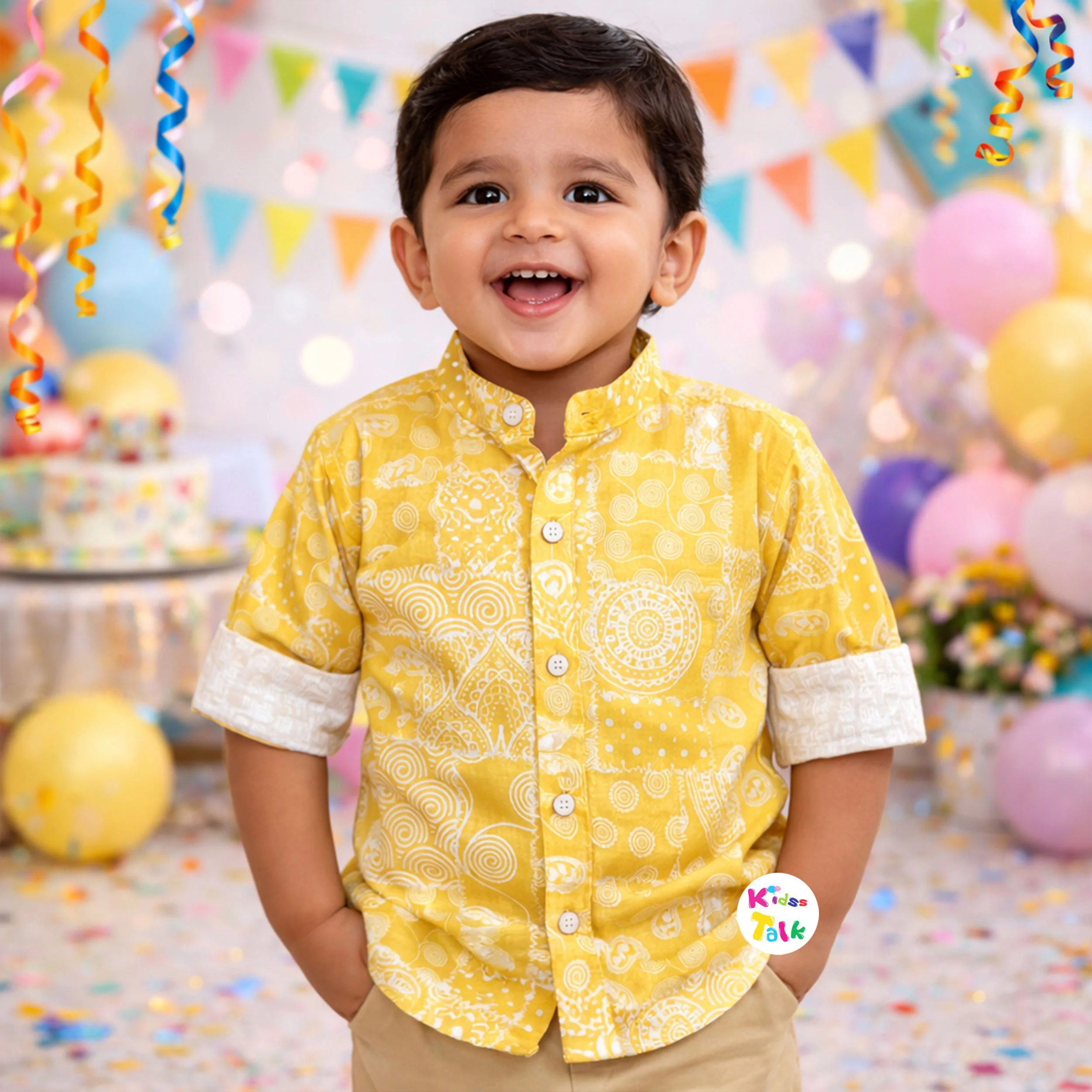 Premium Cotton Full Sleeve Party Shirt - Mustard