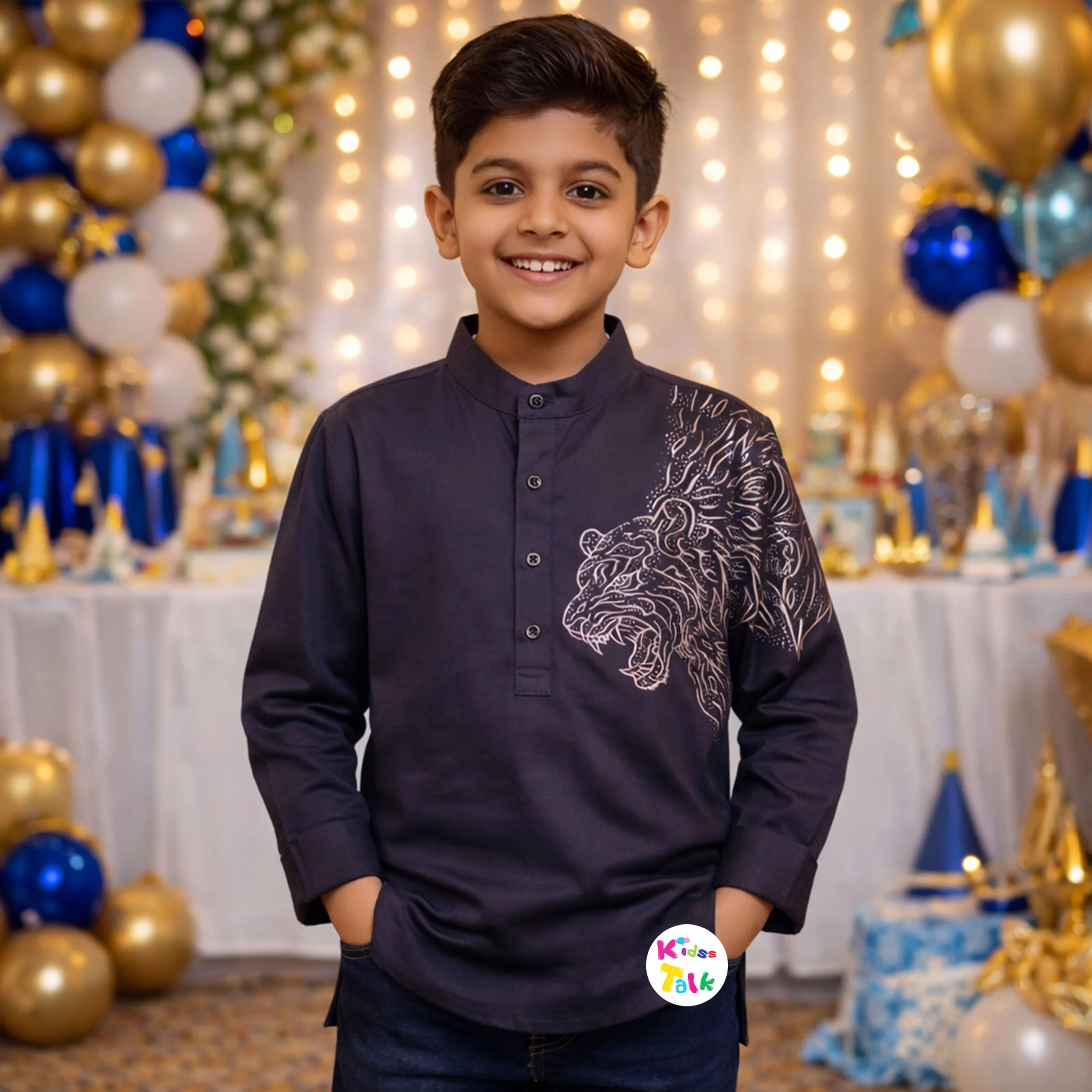 Cotton Full Sleeve Party Shirt With One Side Printed - Wine