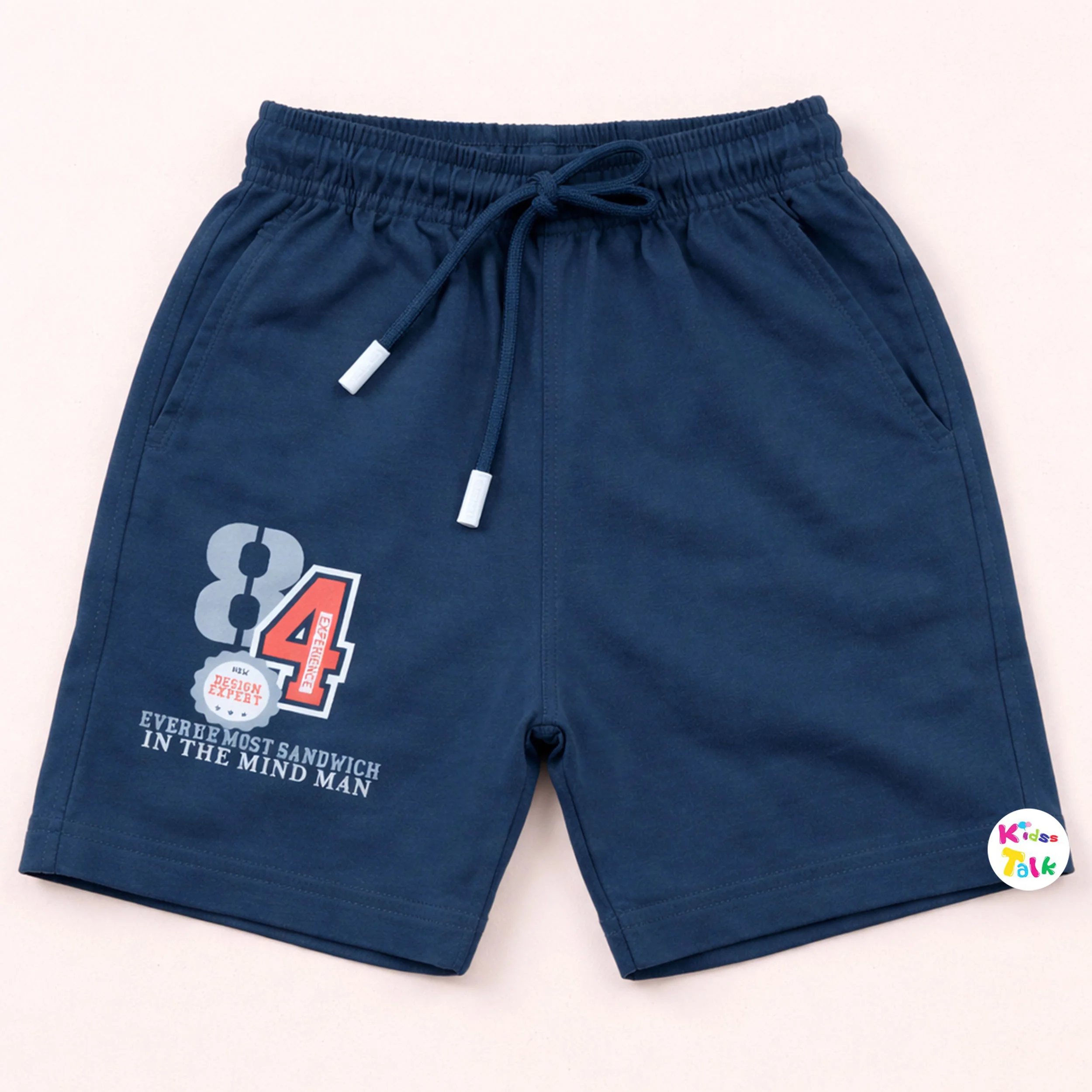 Cotton Regular Fit Printed Half Pant - Blue