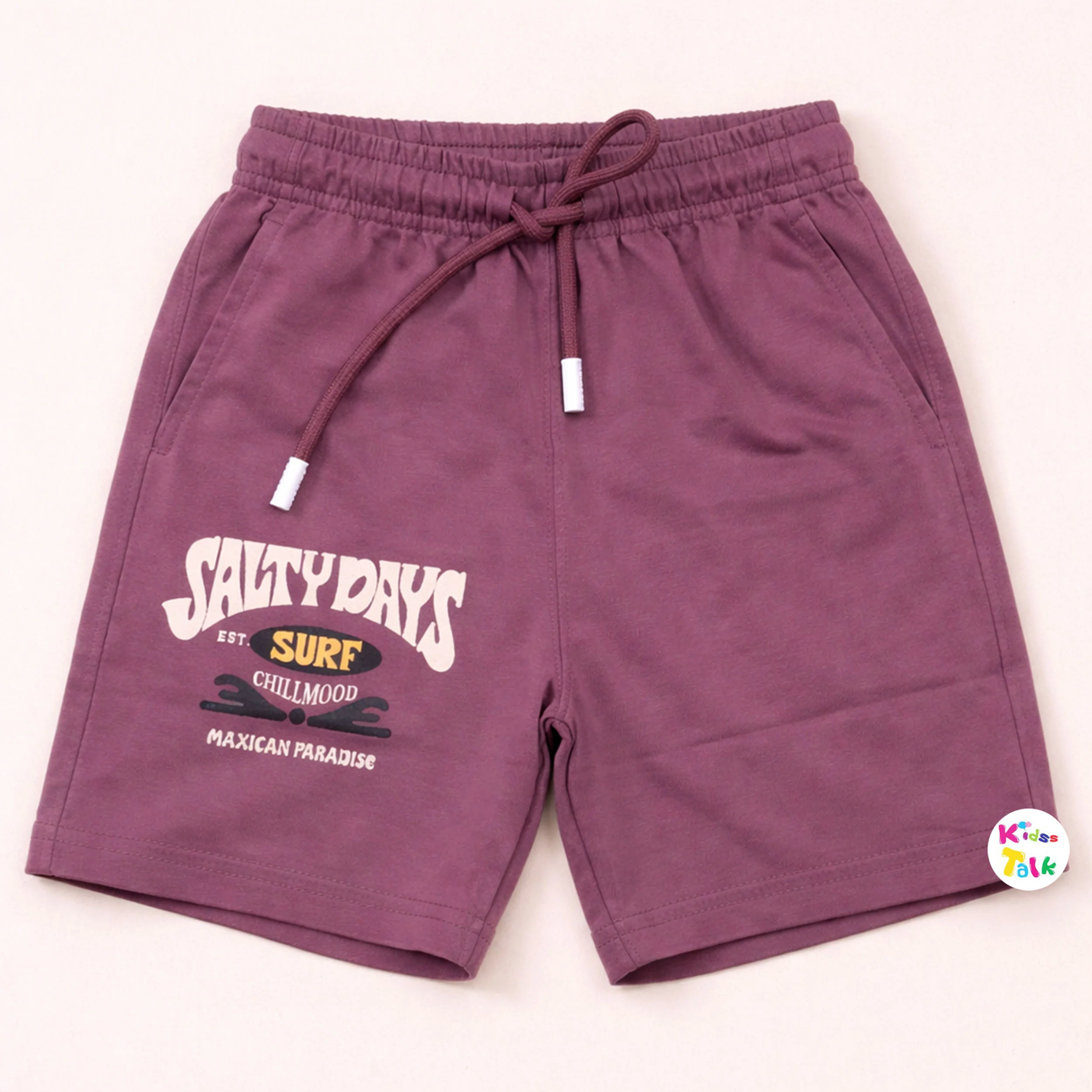 Cotton Regular Fit Printed Half Pant - Wine
