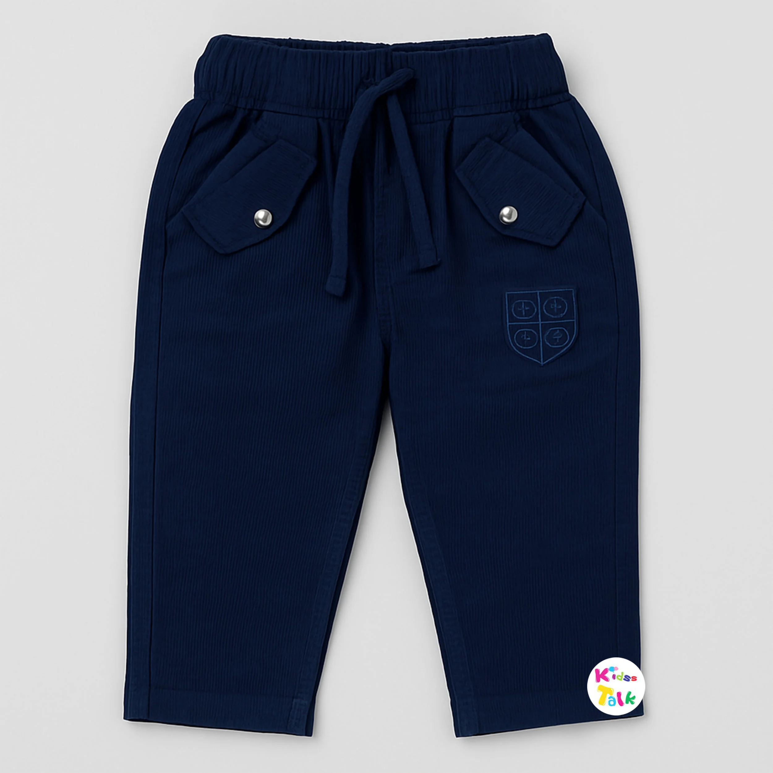 Soft Corduroy Full Length Pant - Navy Blue