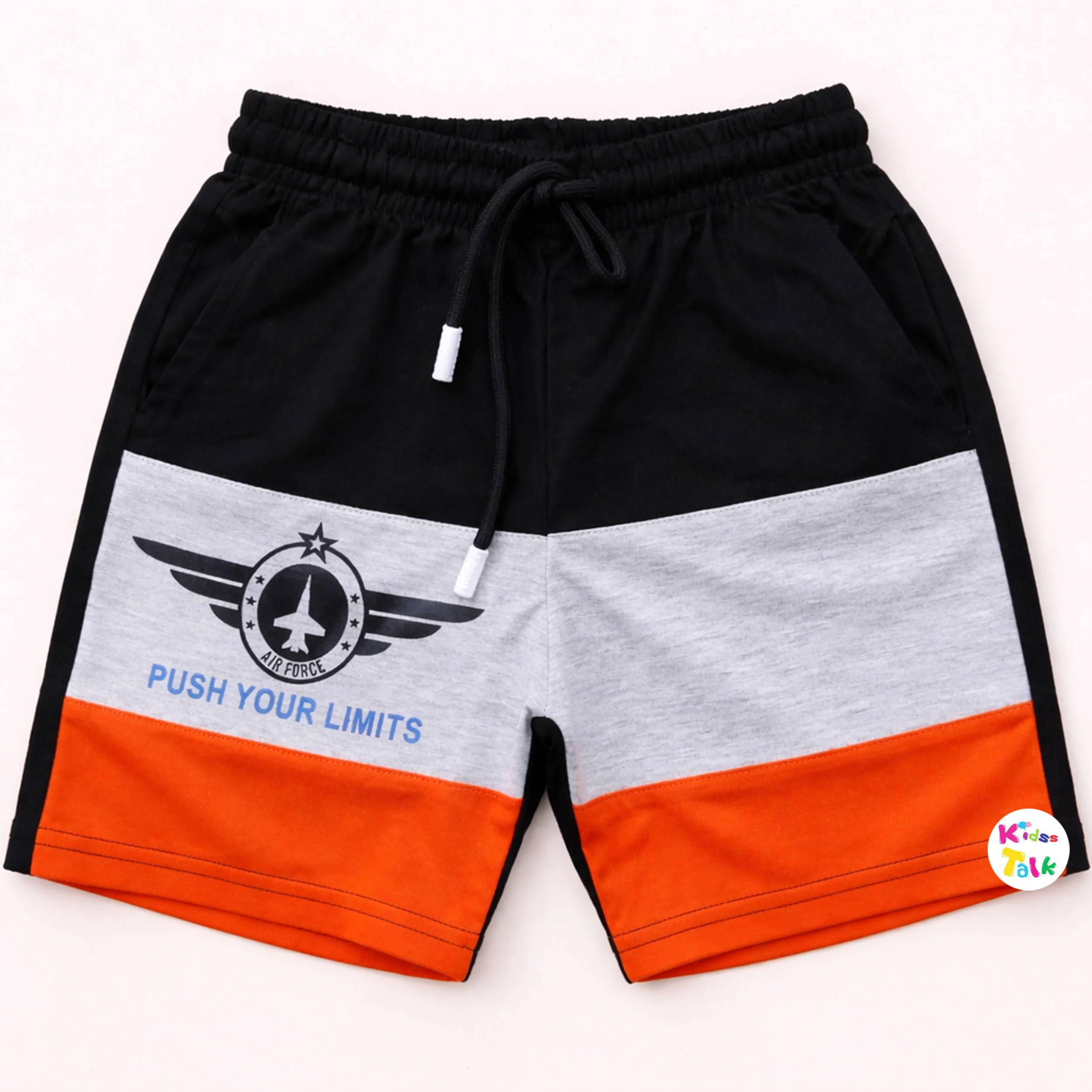 Cotton Knitted Regular Fit Half Pant - Black