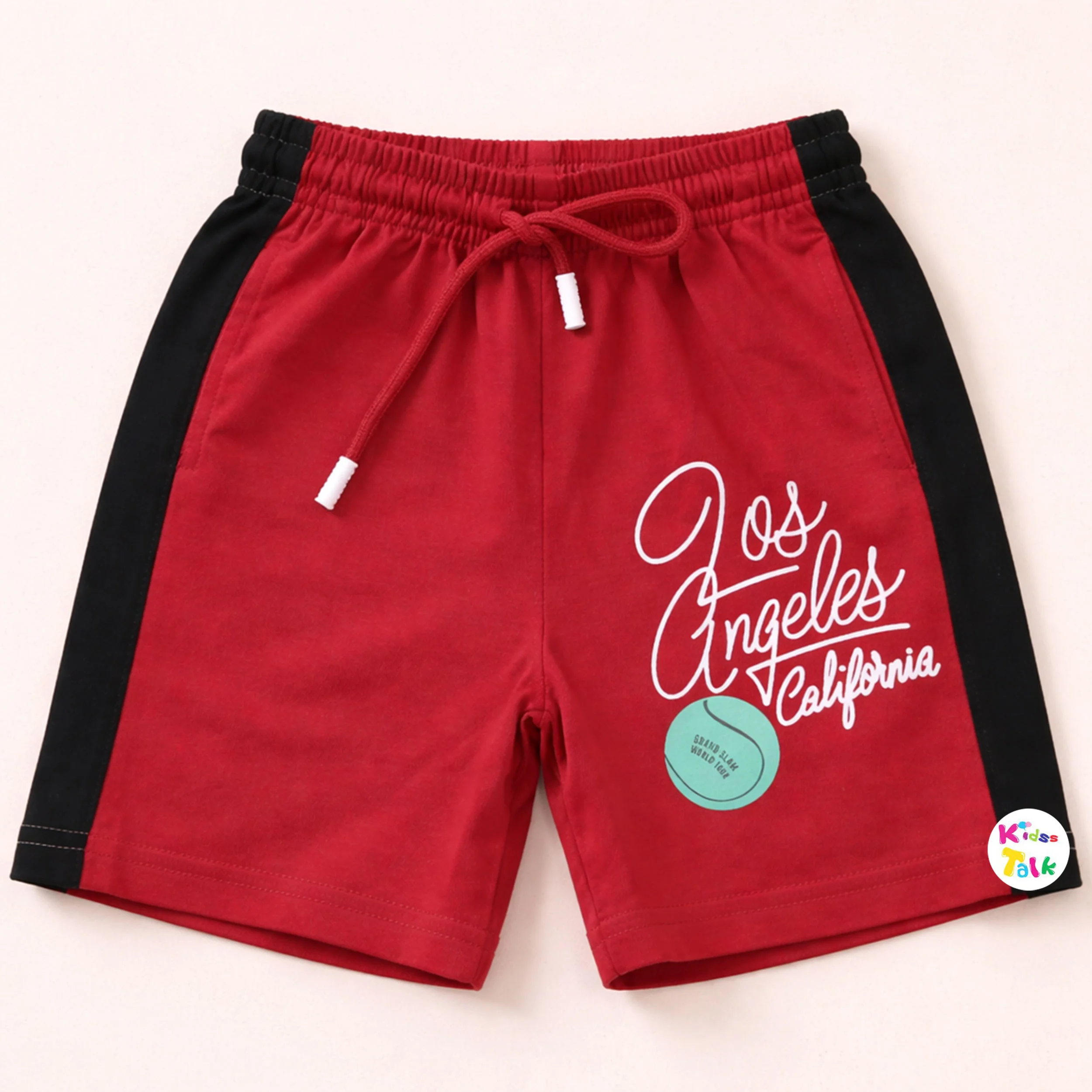 Cotton Knitted Regular Fit Half Pant - Maroon