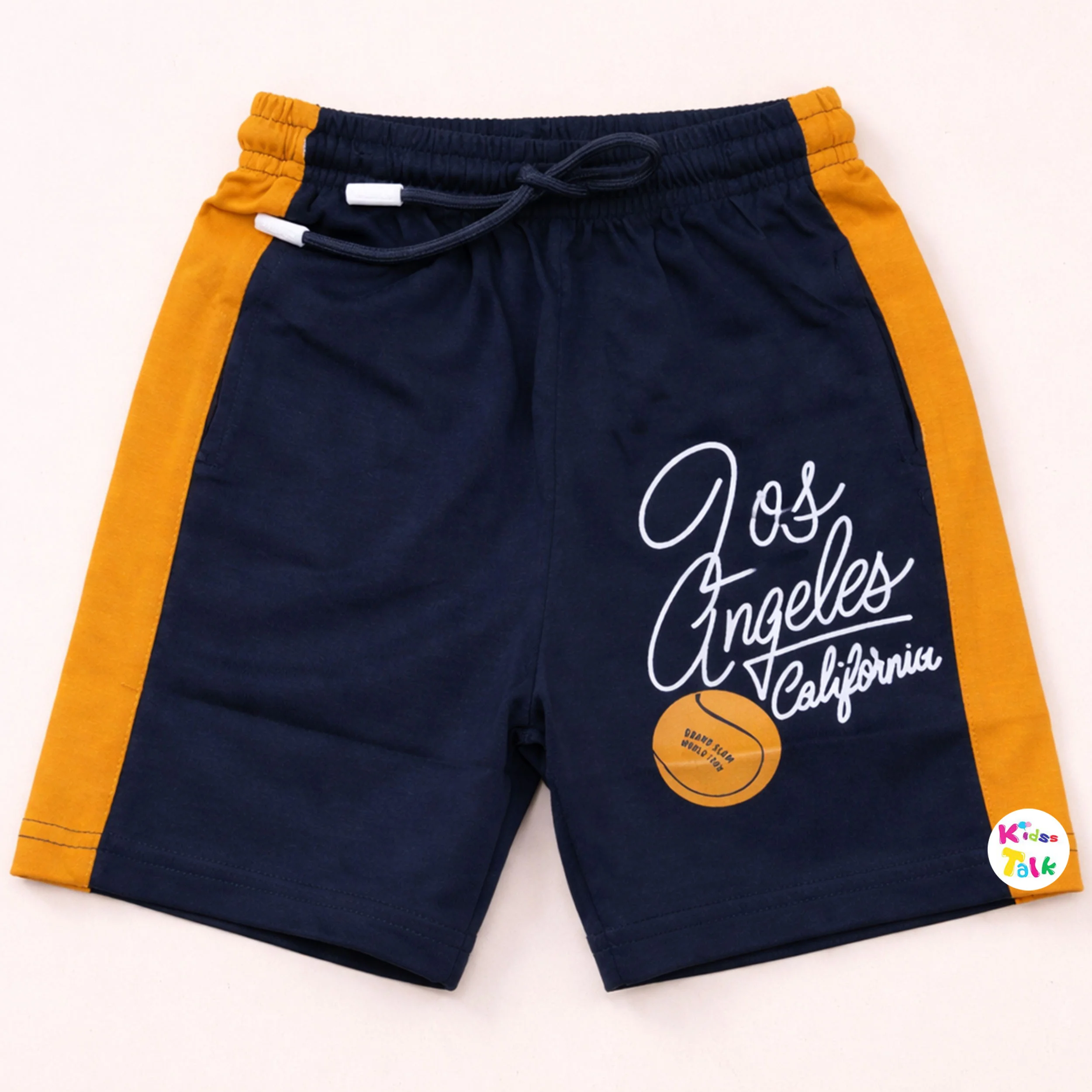 Cotton Knitted Regular Fit Half Pant - Mustard