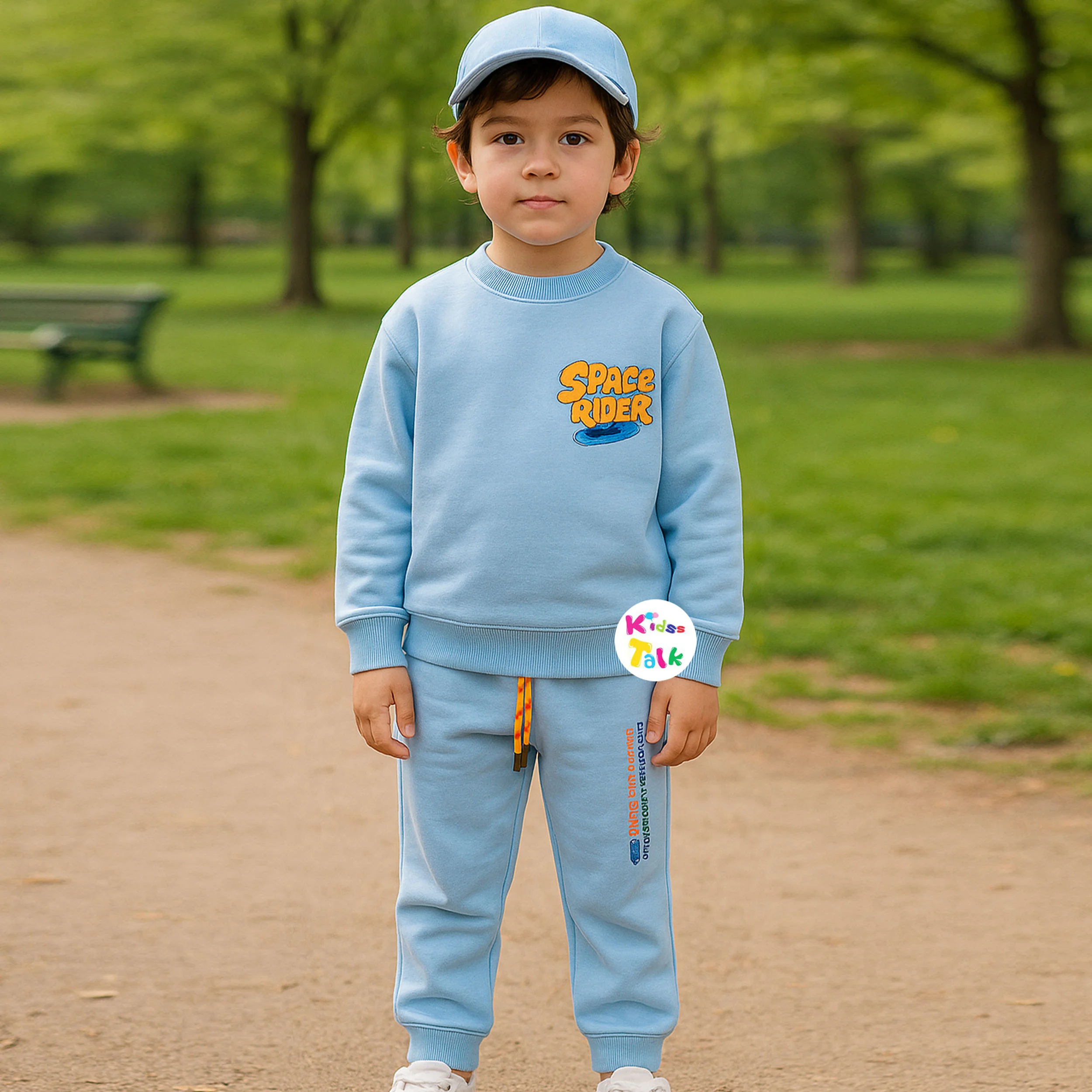 Polyfill Full Sleeve Windcheater Set - Ice Blue