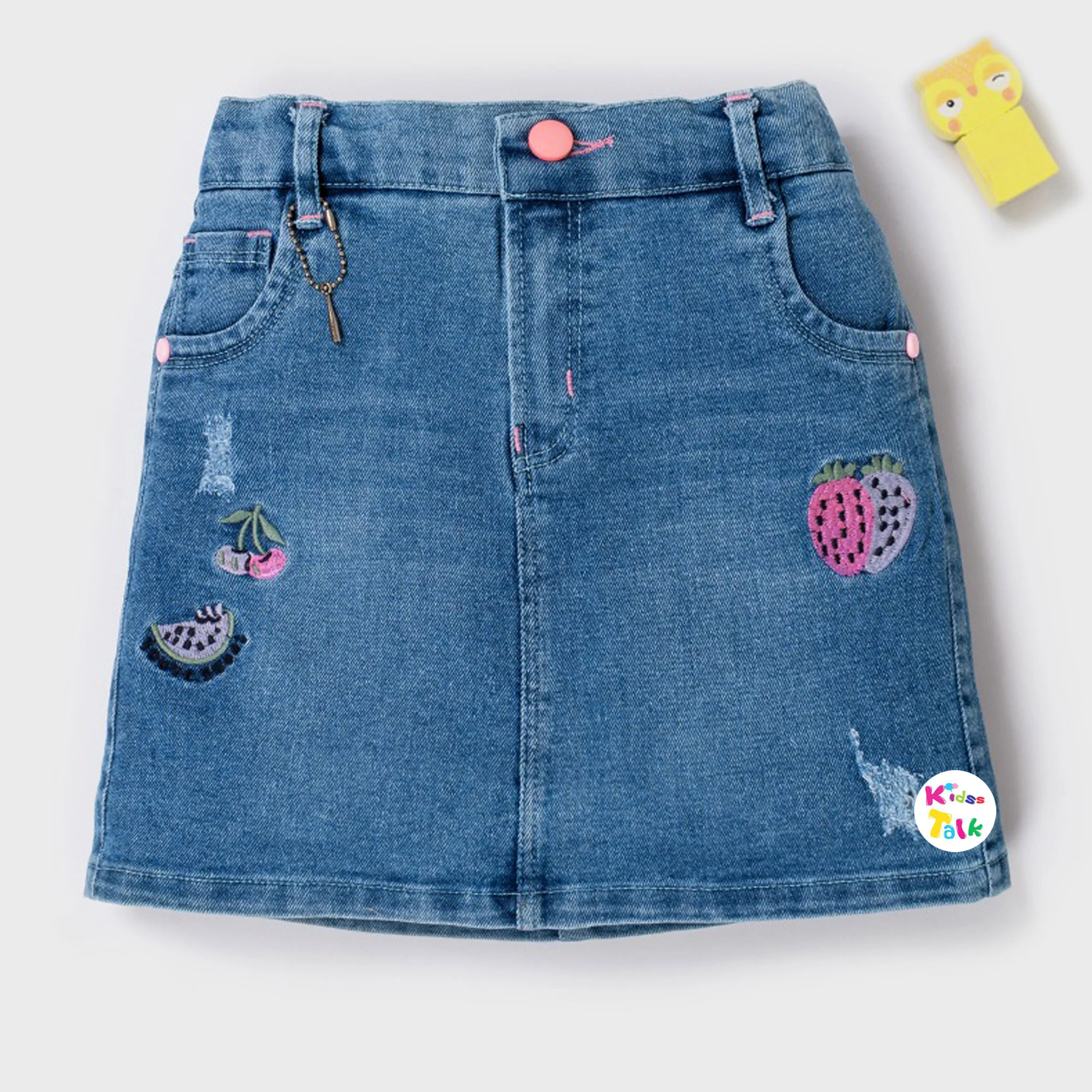Denim Regular Fit Funky Skirt - Ice Blue