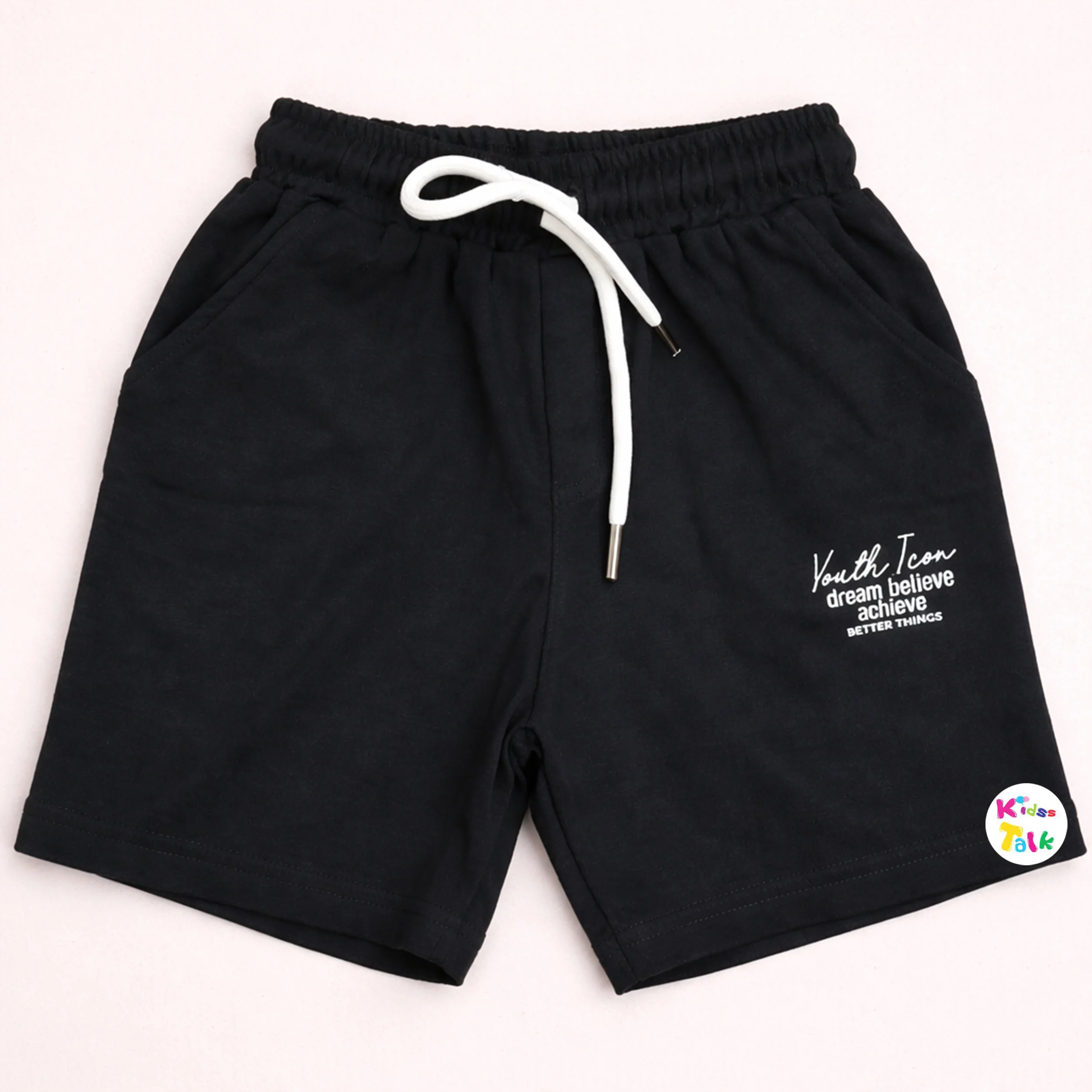 Cotton Regular Fit Half Pant - Black