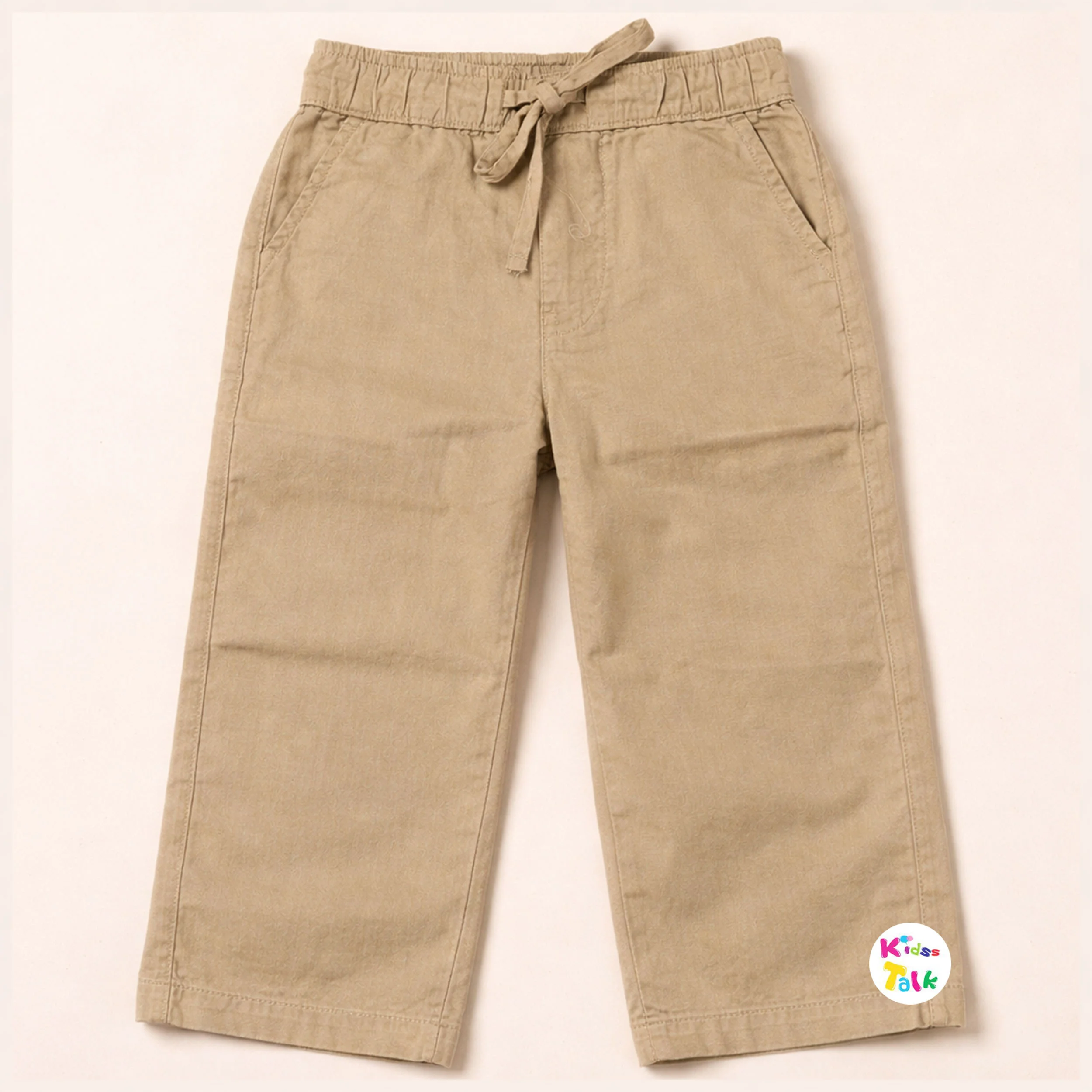 Cotton Linen Regular Fit Full Pant - Beige