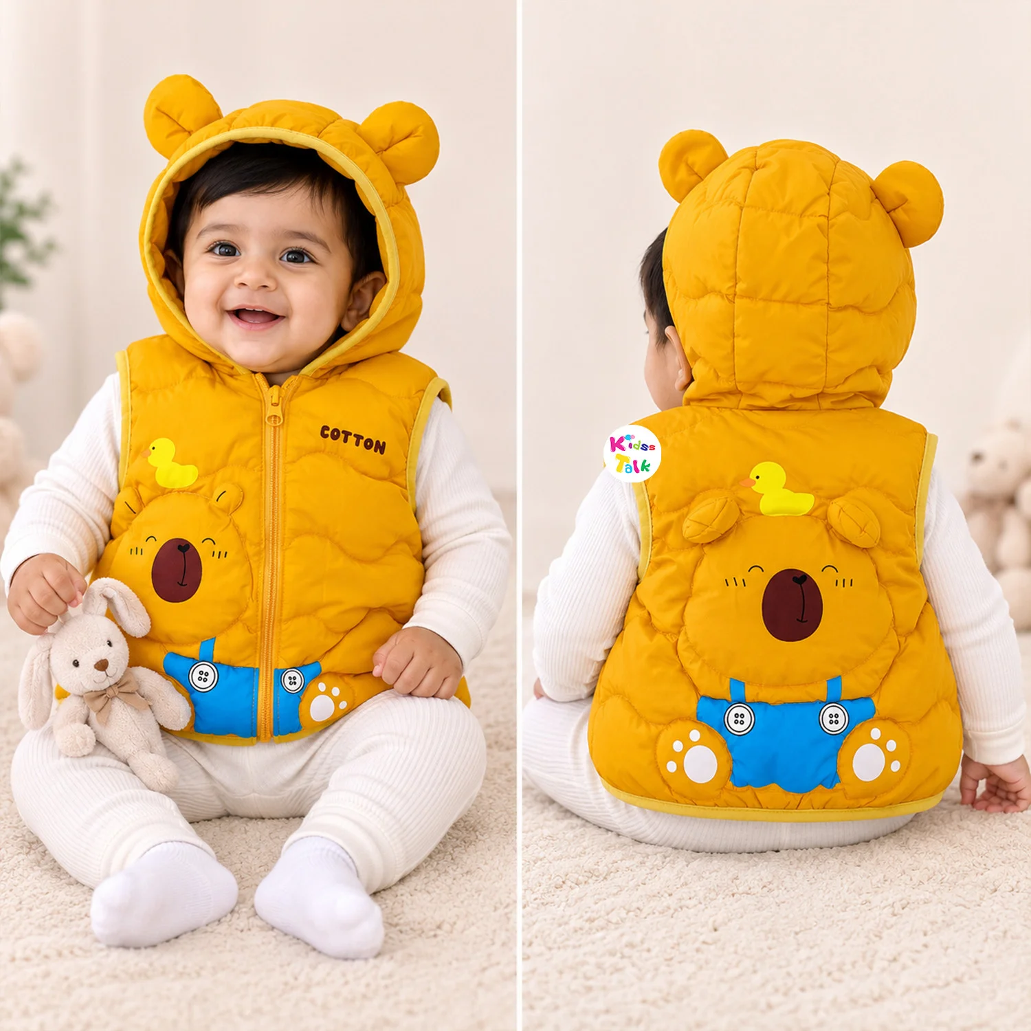 Polyfill Full Sleeve Cute Jacket - Mustard