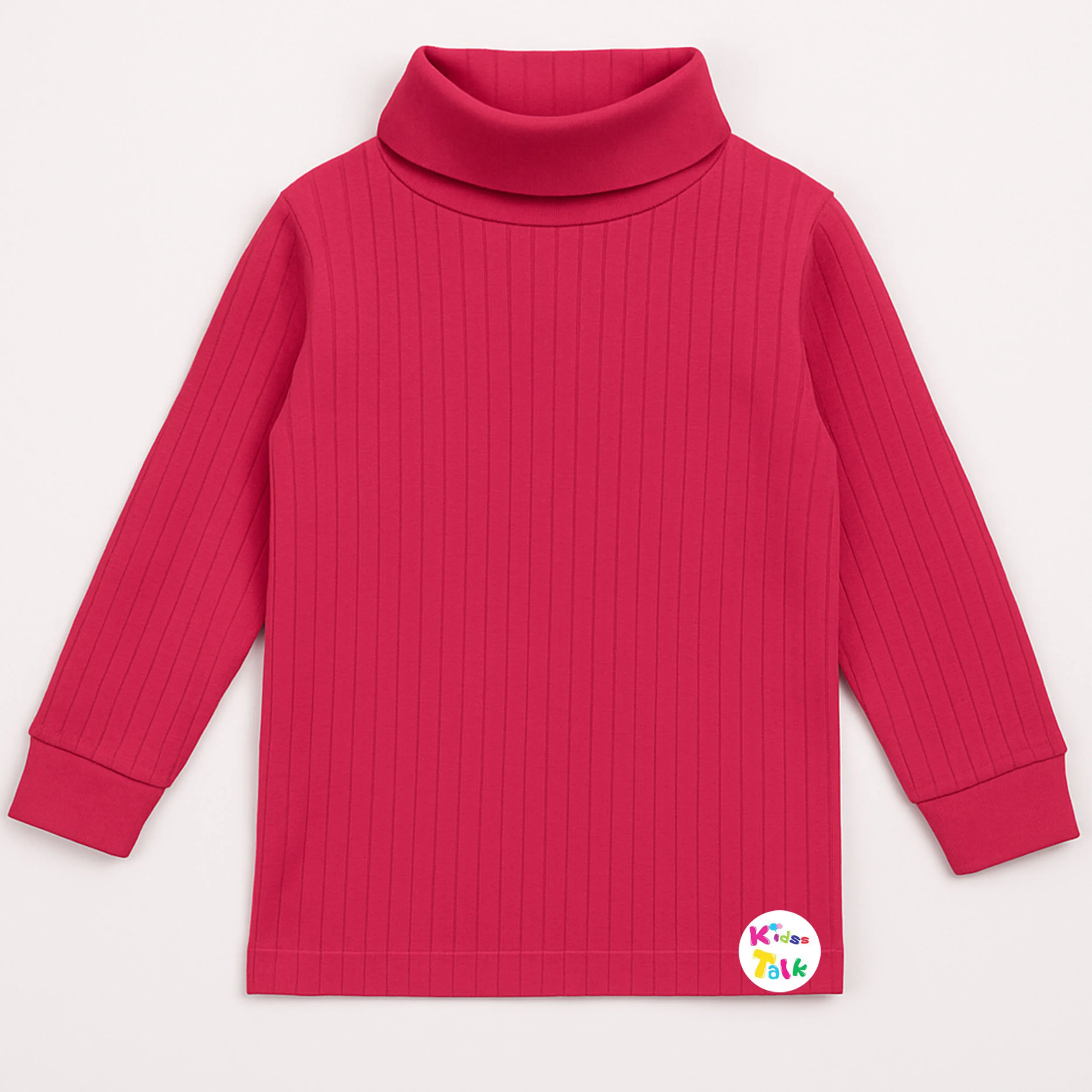 Cotton Knitted Full Sleeve T-shirt - Red