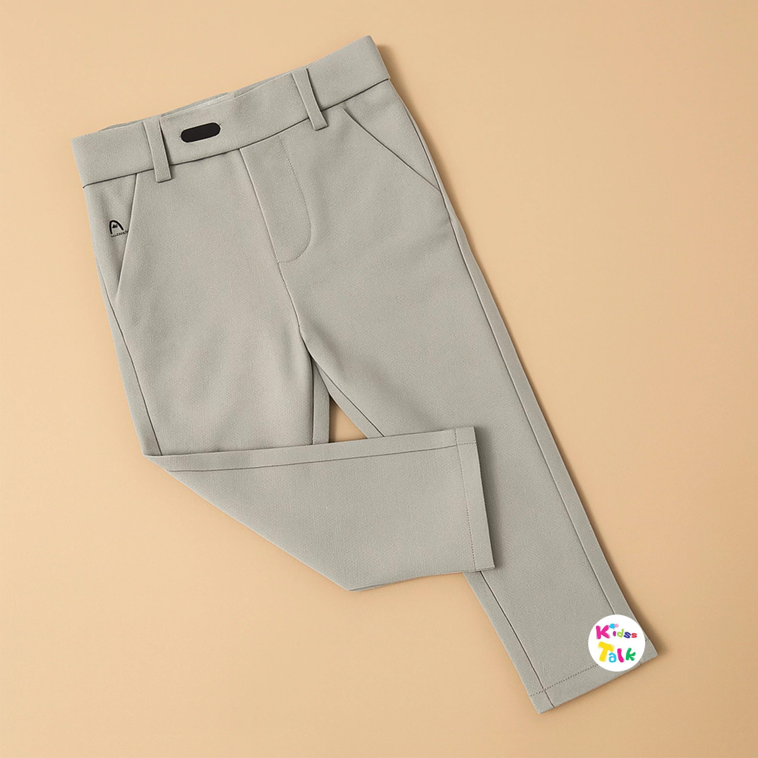 Poly Blend Regular Fit Full Length Pant - Grey