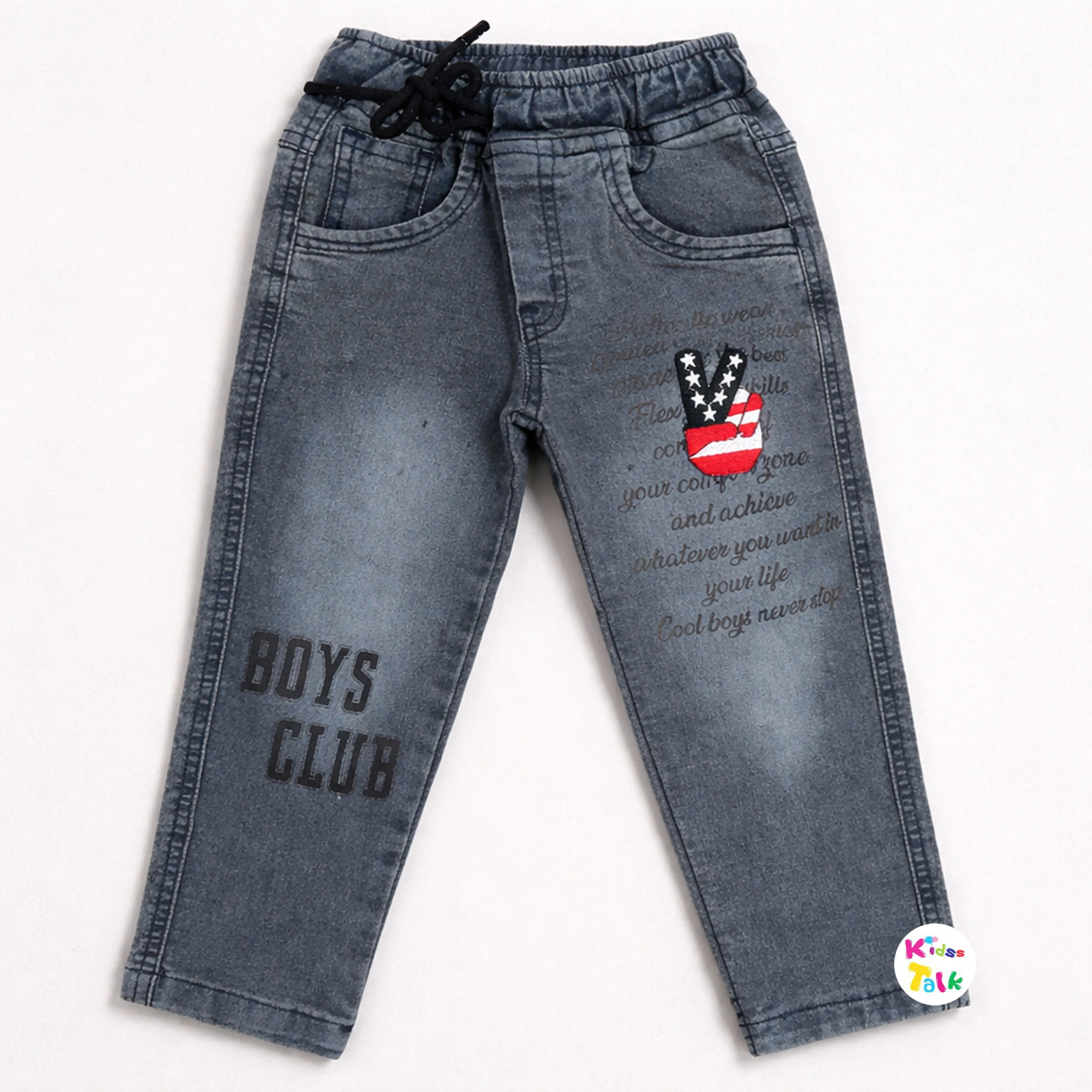 Denim Regular Fit Full Pant - Dark Grey