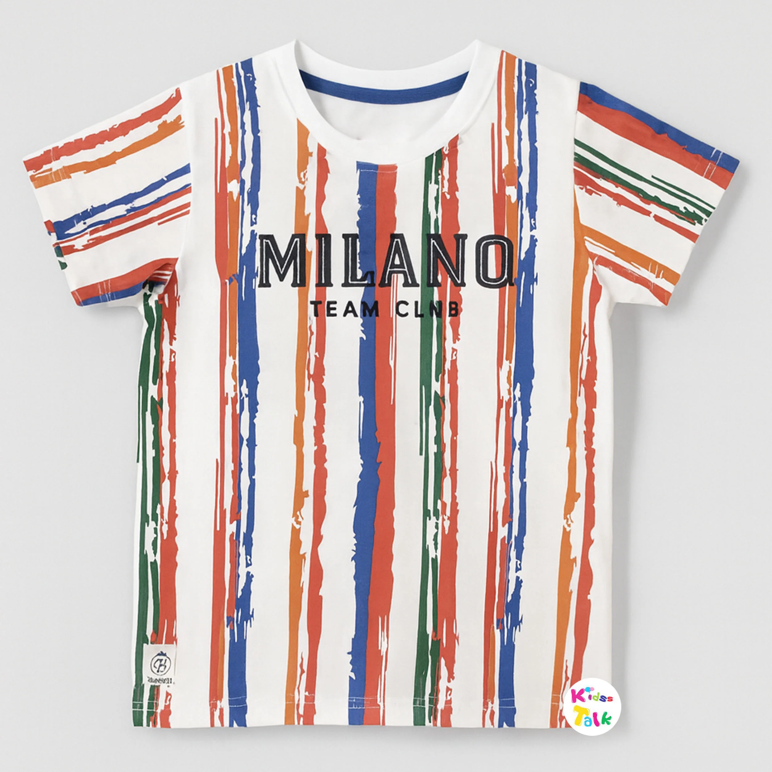 Cotton Knitted Half Sleeve Printed T-shirt - Blue