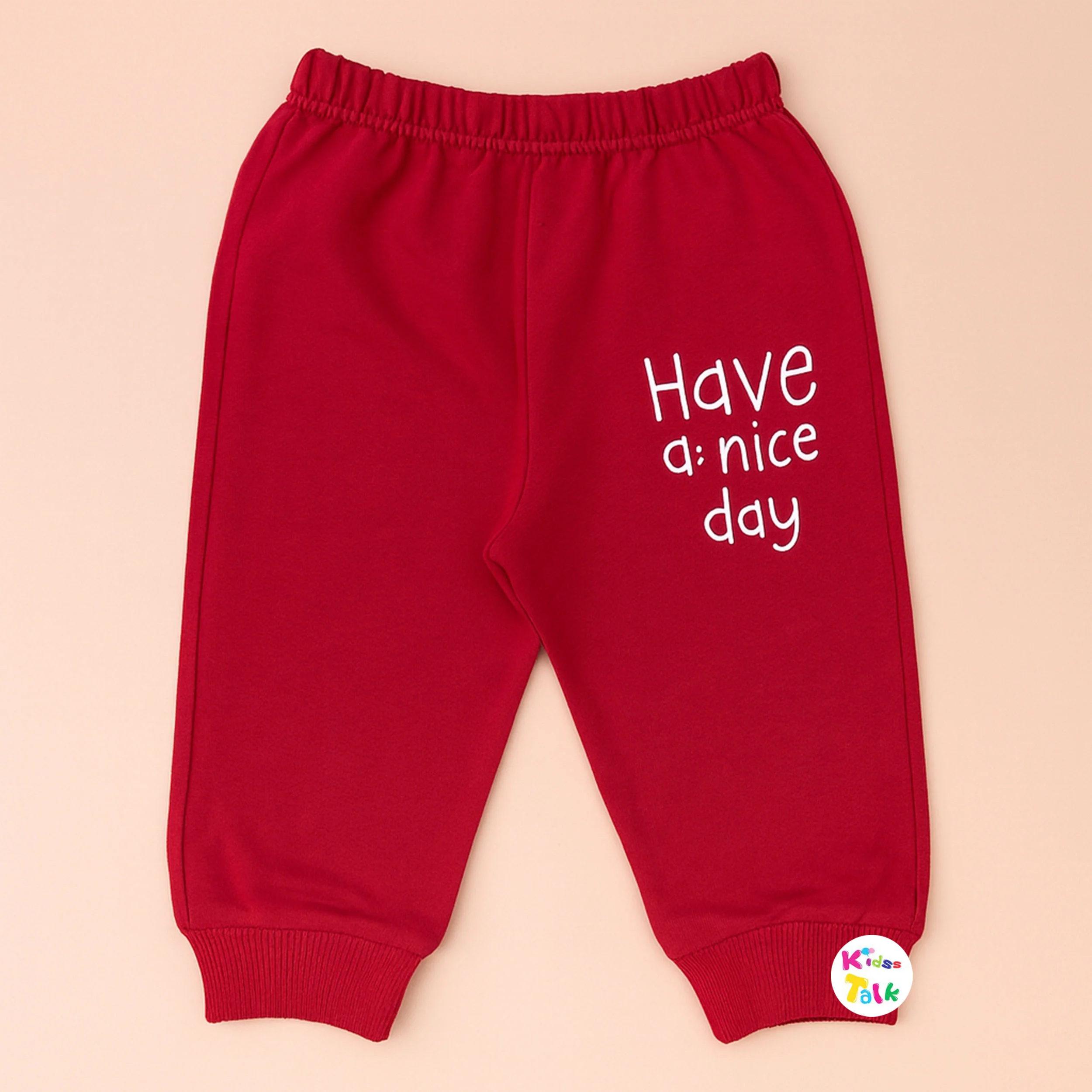 Cotton Knitted Full Length Track Pant - Maroon