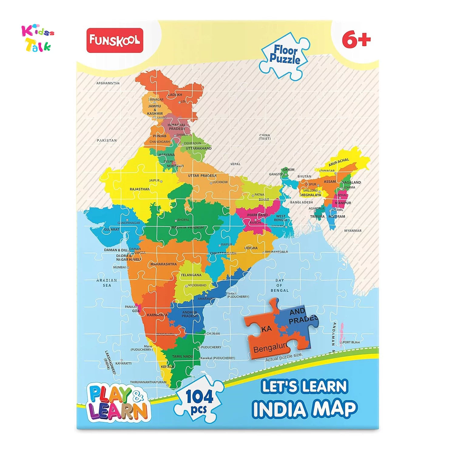 Funskool Lets Learn India Map 104pcs